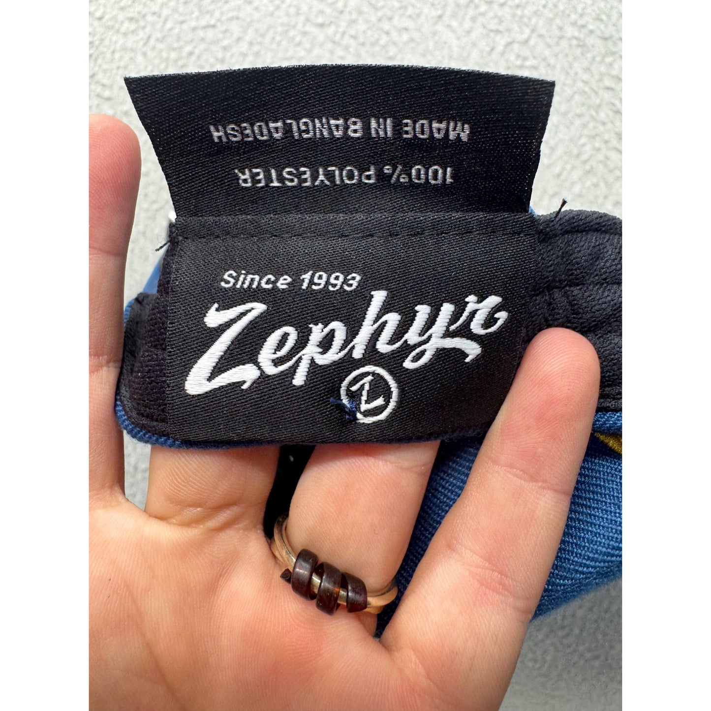 Zephyr Rapids Brewing Company Blue Snapback Hat With Braided Rope Detail 371B