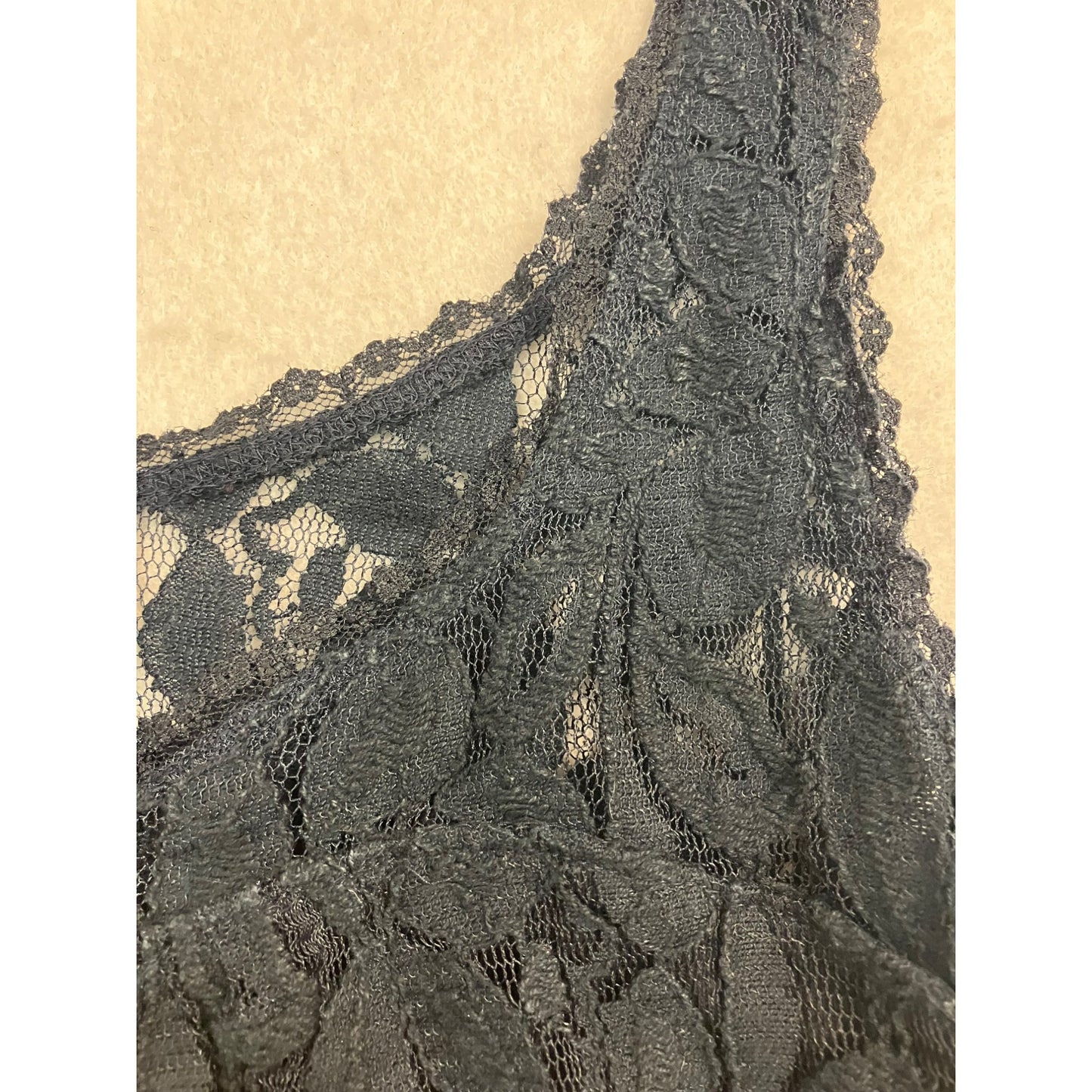 Lace Navy Blue Abercrombie & Fitch Tank Top #2476