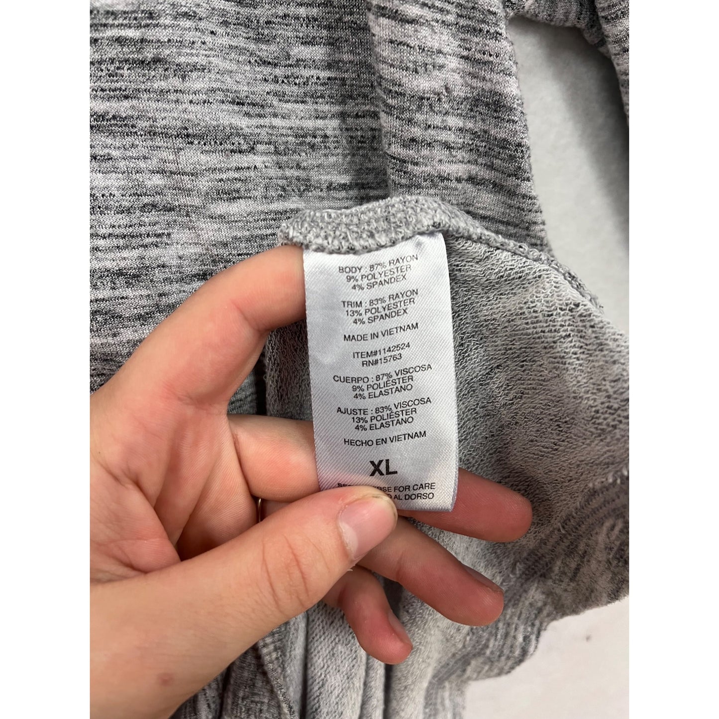 Champion Long Sleeve Heather Top XL #8337