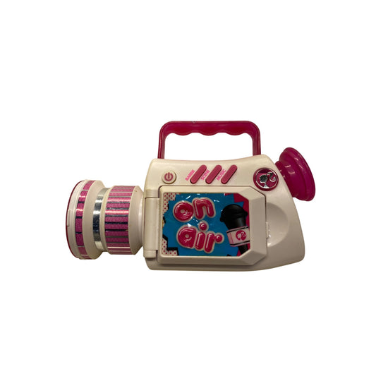 Barbie Pink & White Toy Camcorder With Glitter Accents #7258