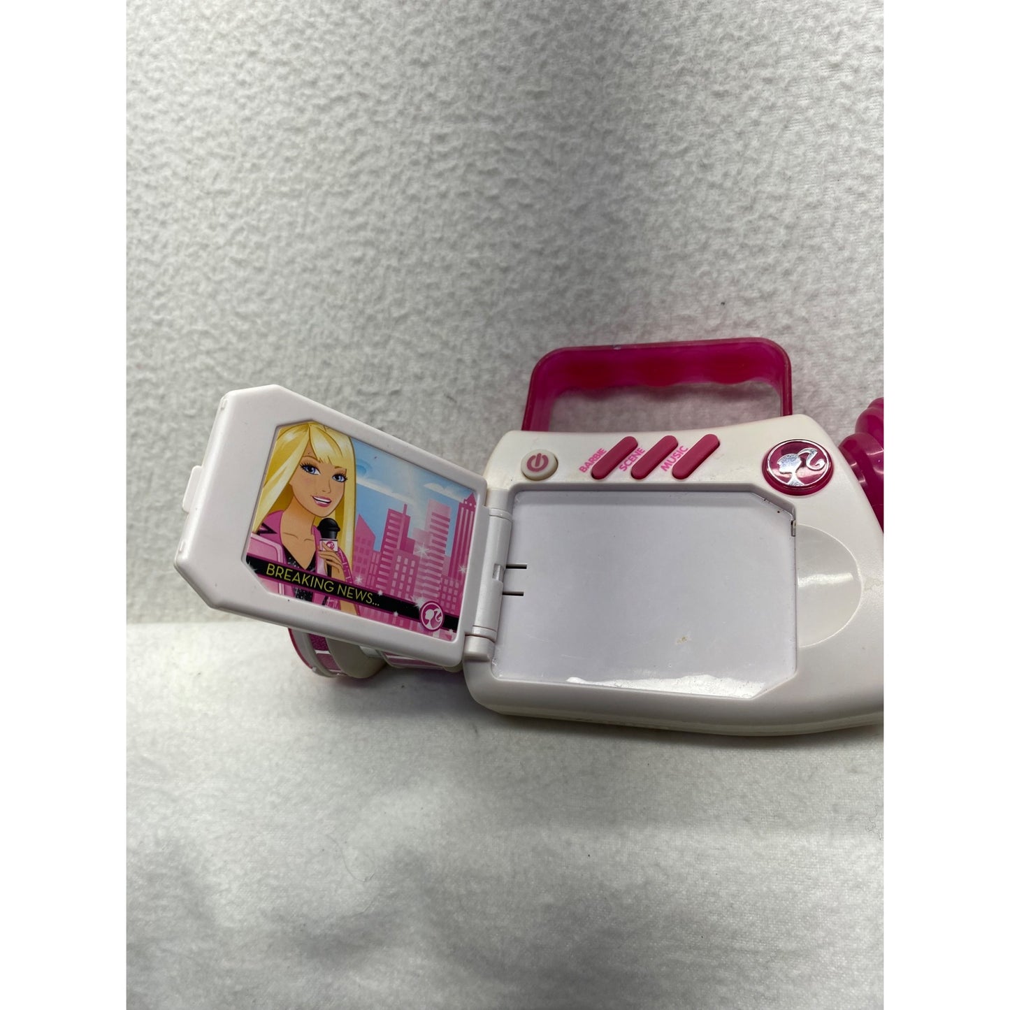 Barbie Pink & White Toy Camcorder With Glitter Accents #7258