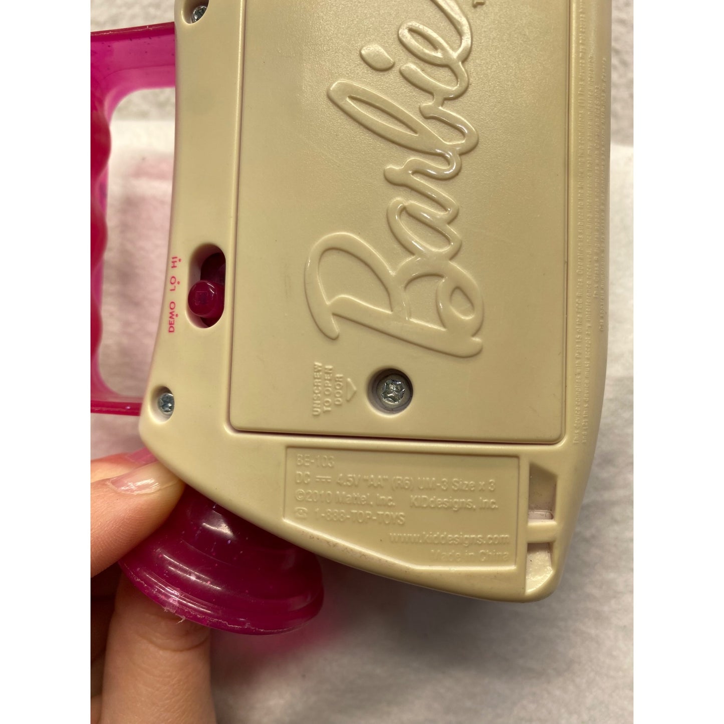 Barbie Pink & White Toy Camcorder With Glitter Accents #7258