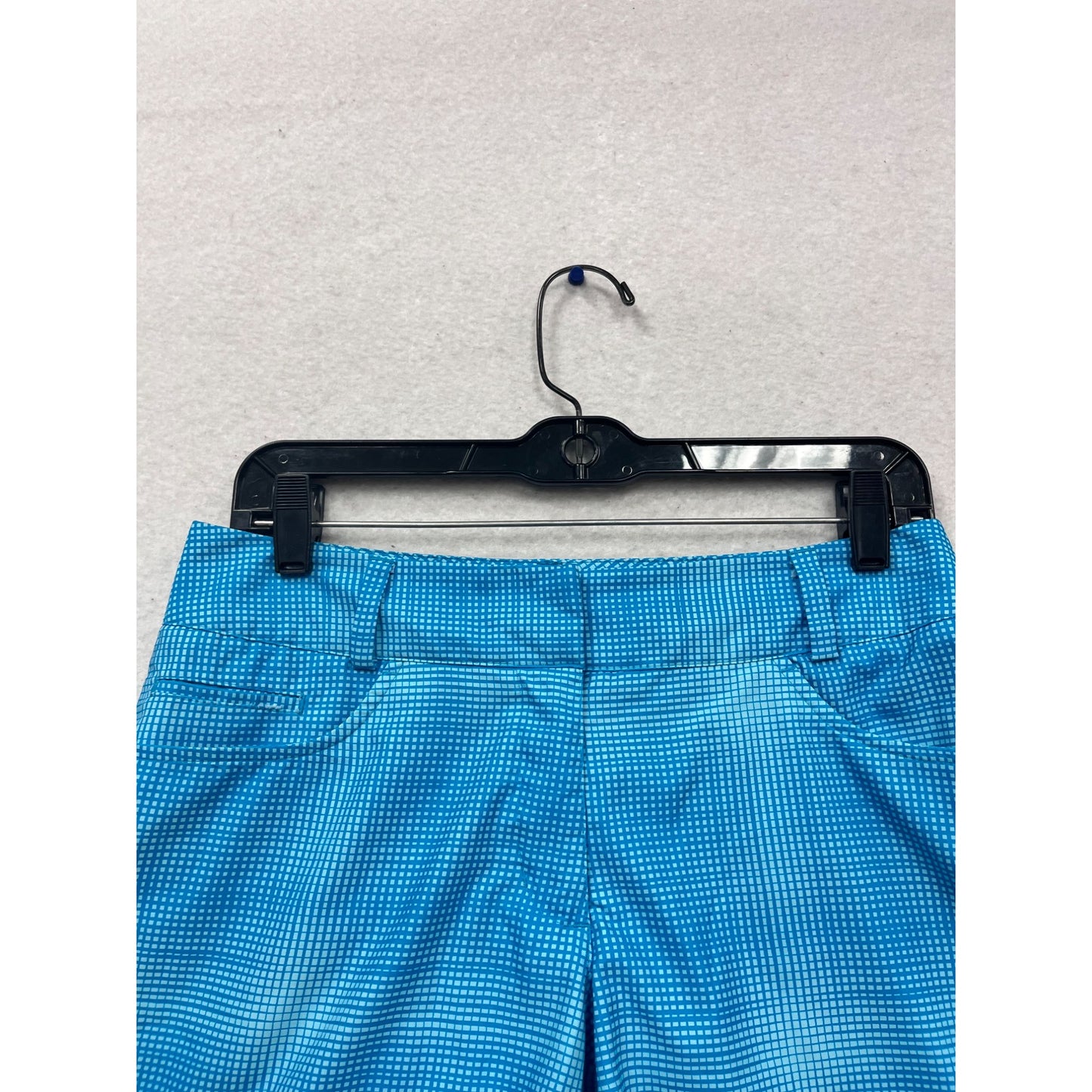 Columbia Blue Grid Pattern Golf Shorts Size 2 #583A