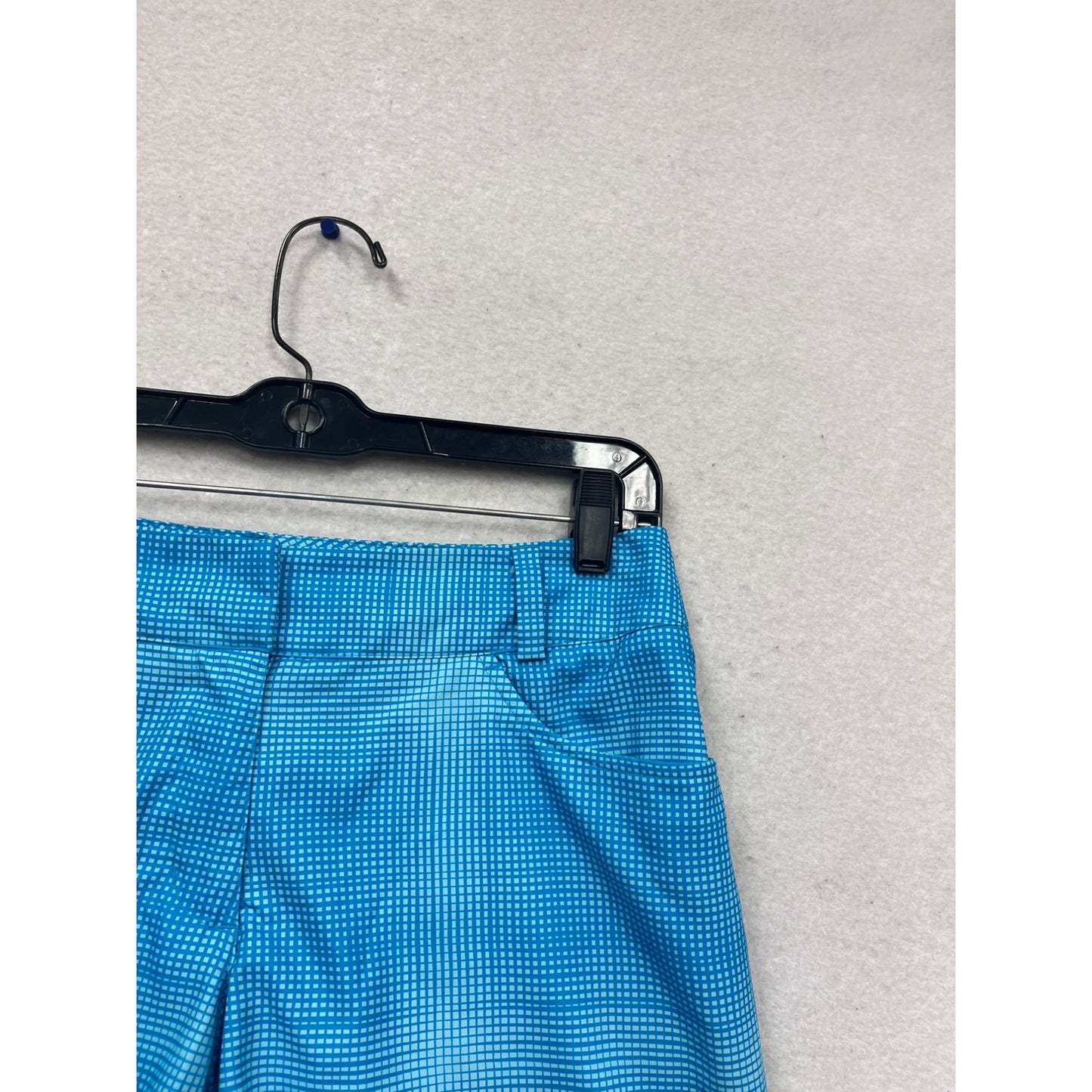 Columbia Blue Grid Pattern Golf Shorts Size 2 #583A