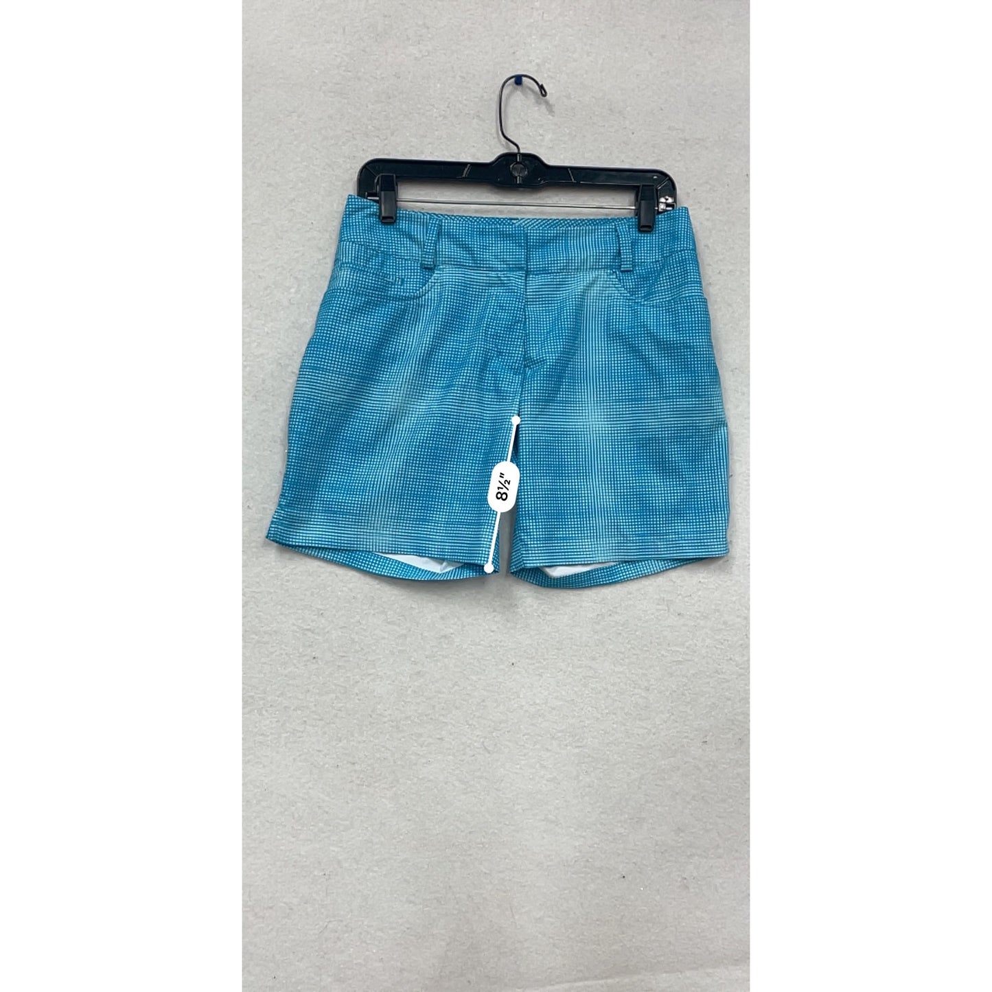 Columbia Blue Grid Pattern Golf Shorts Size 2 #583A