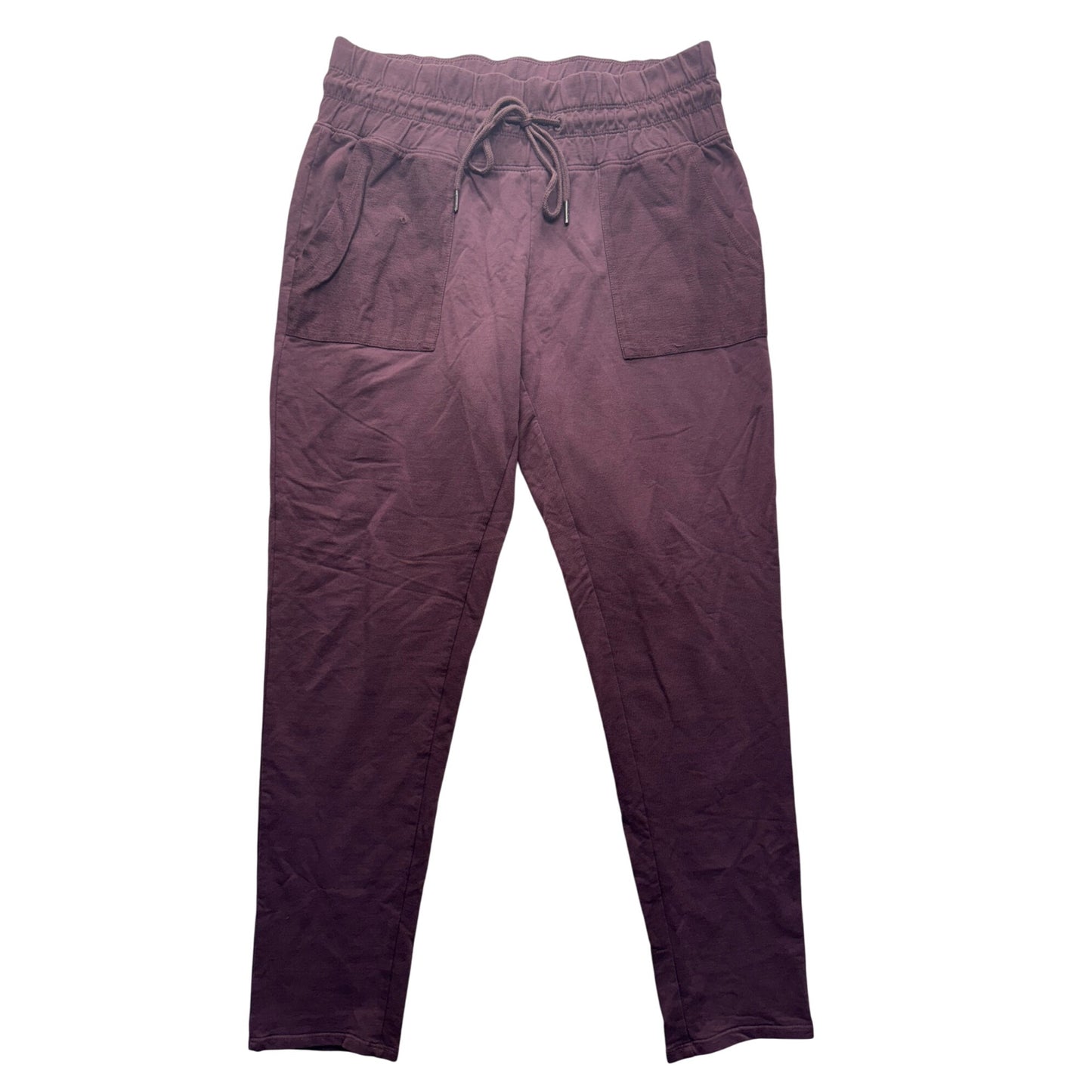 Natural Reflections Purple Jogger Pants Elastic Waist Large Cotton Blend #9343