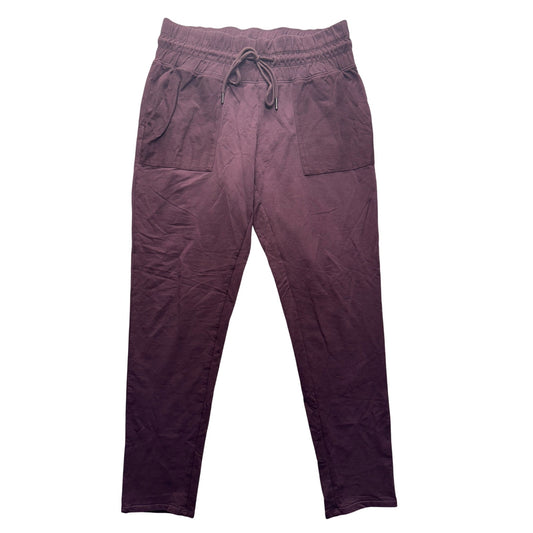 Natural Reflections Purple Jogger Pants Elastic Waist Large Cotton Blend #9343