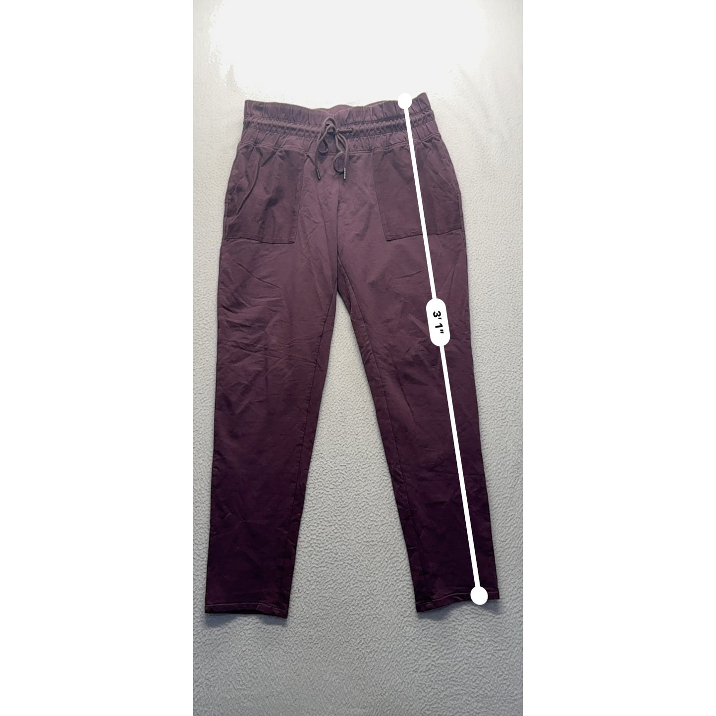 Natural Reflections Purple Jogger Pants Elastic Waist Large Cotton Blend #9343