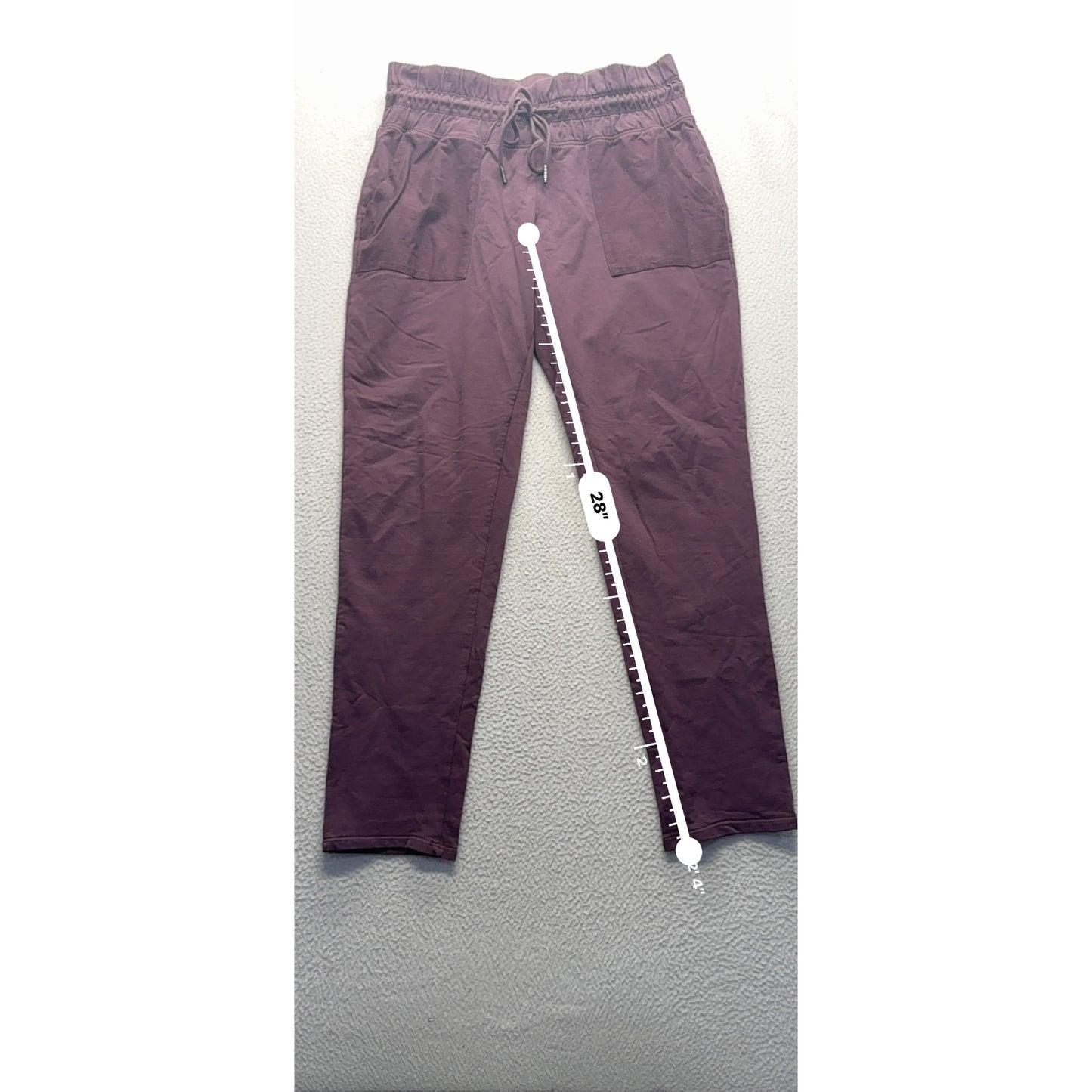 Natural Reflections Purple Jogger Pants Elastic Waist Large Cotton Blend #9343