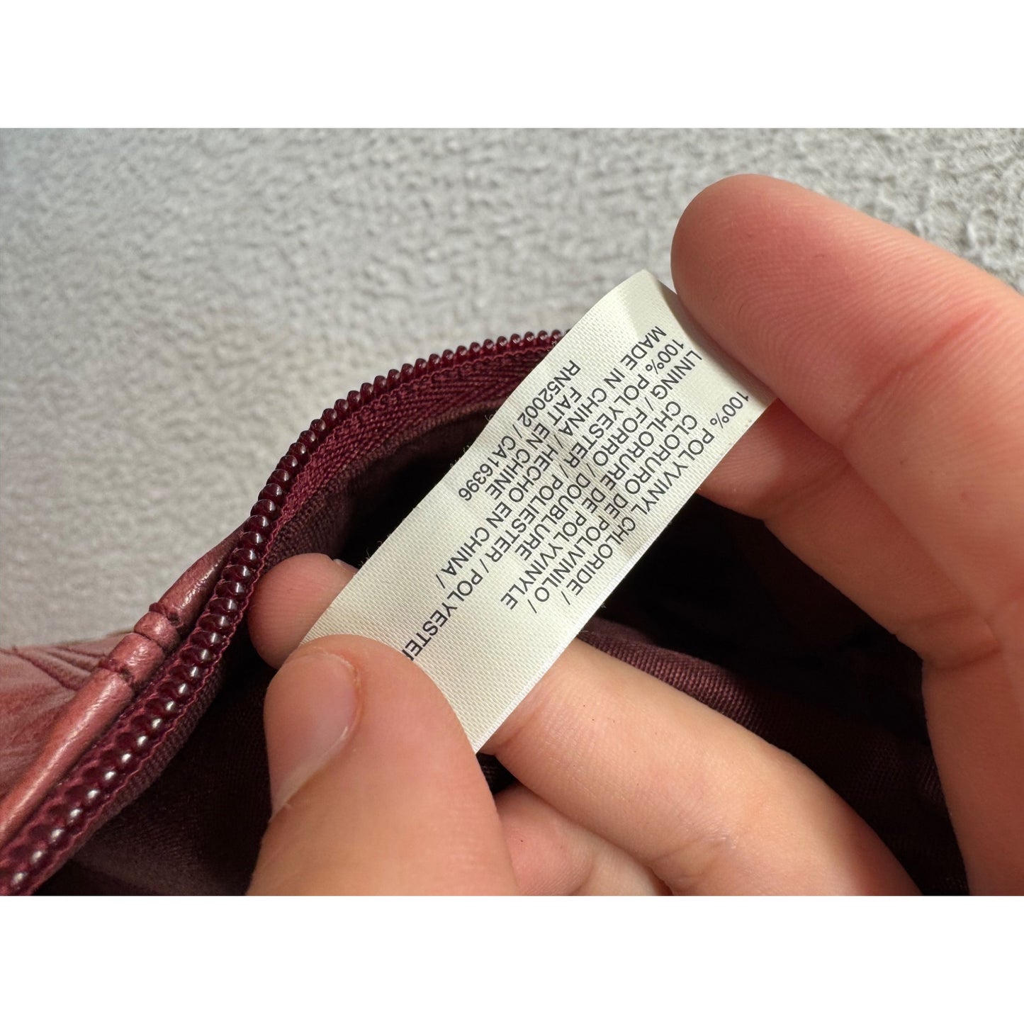 Liz Claiborne Red Faux Leather Hobo Bag With Brass Hardware #10B