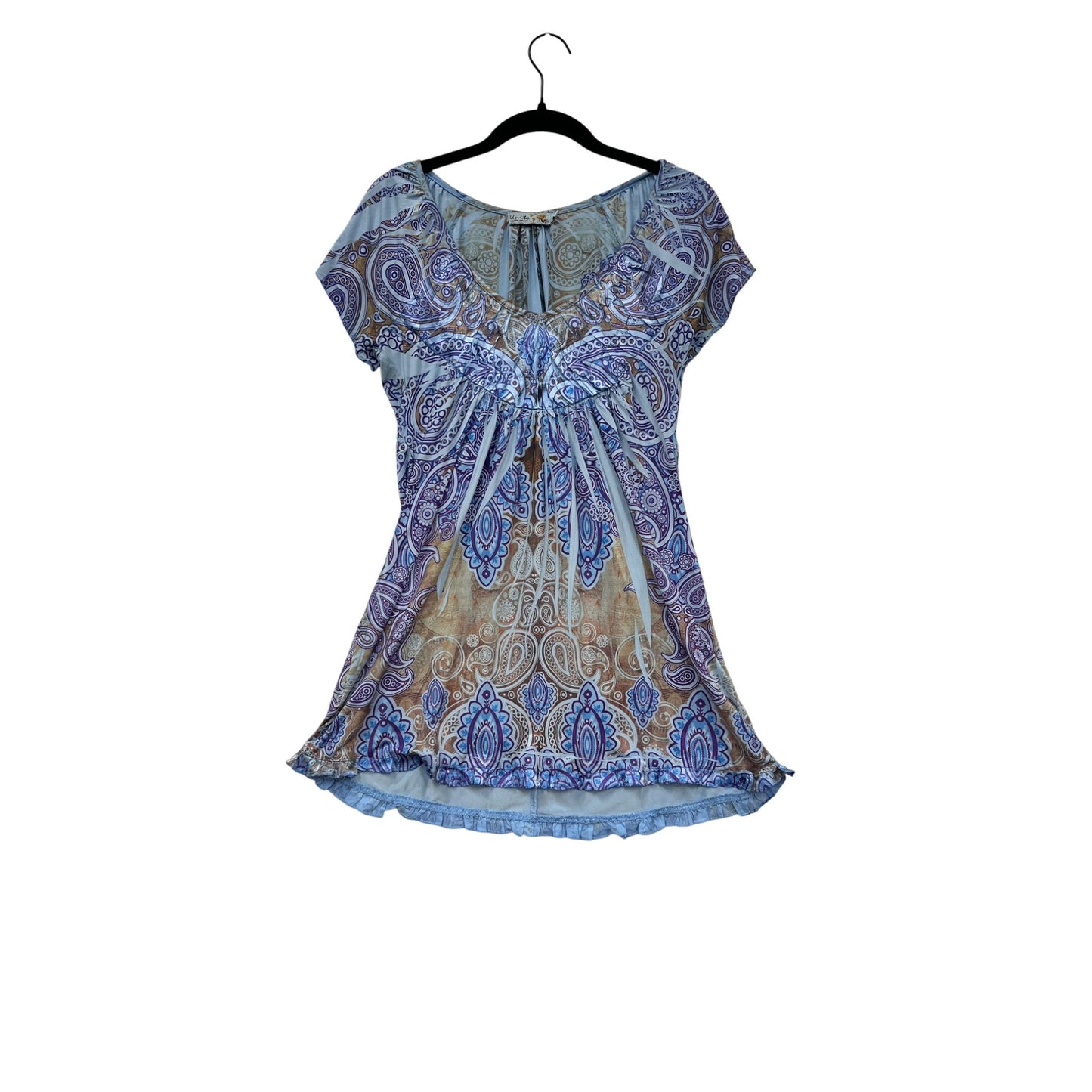 Unity Paisley Print Top S #119A