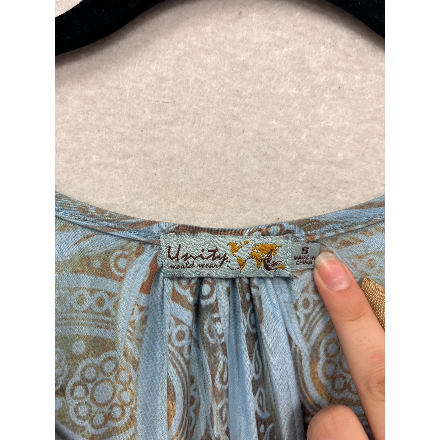 Unity Paisley Print Top S #119A