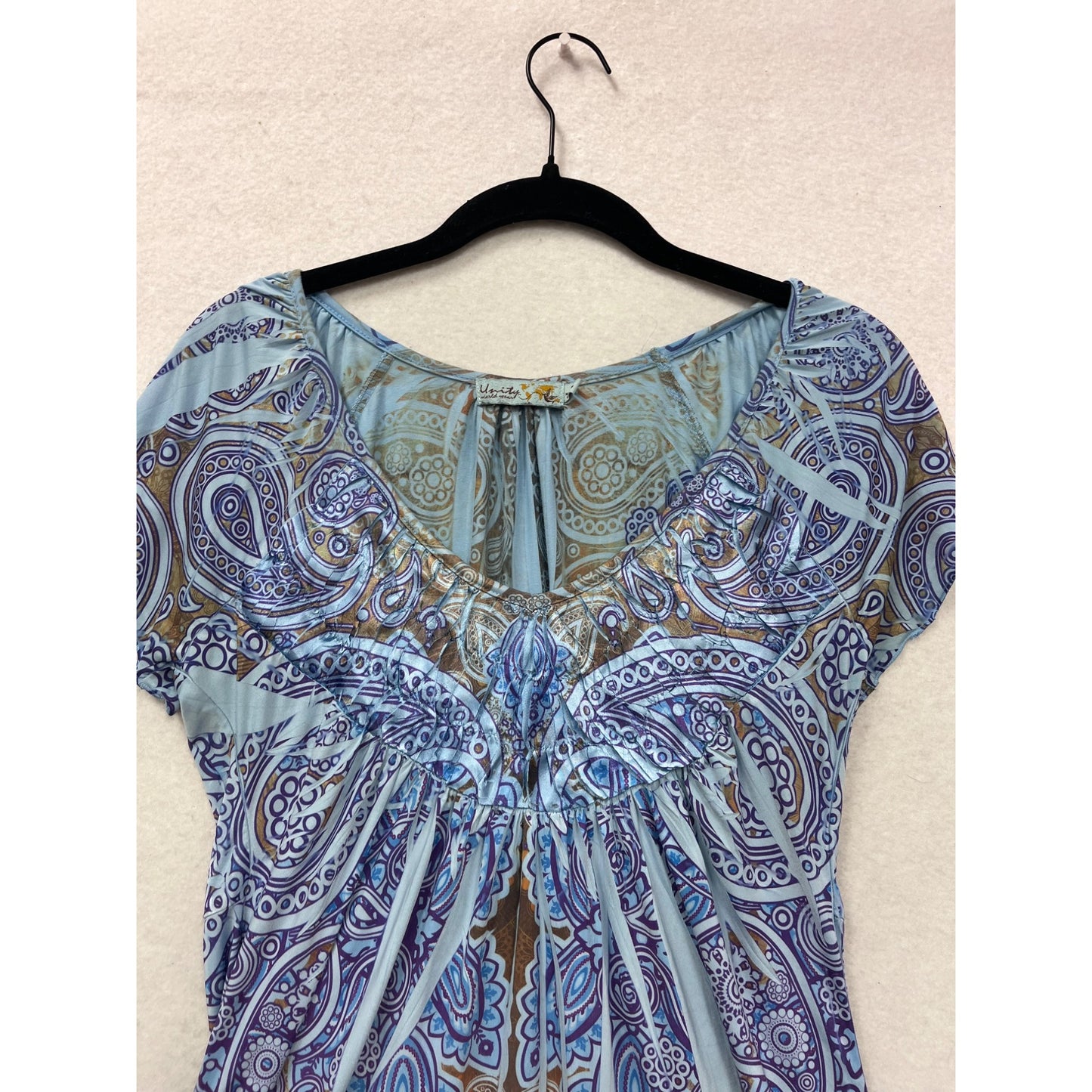 Unity Paisley Print Top S #119A