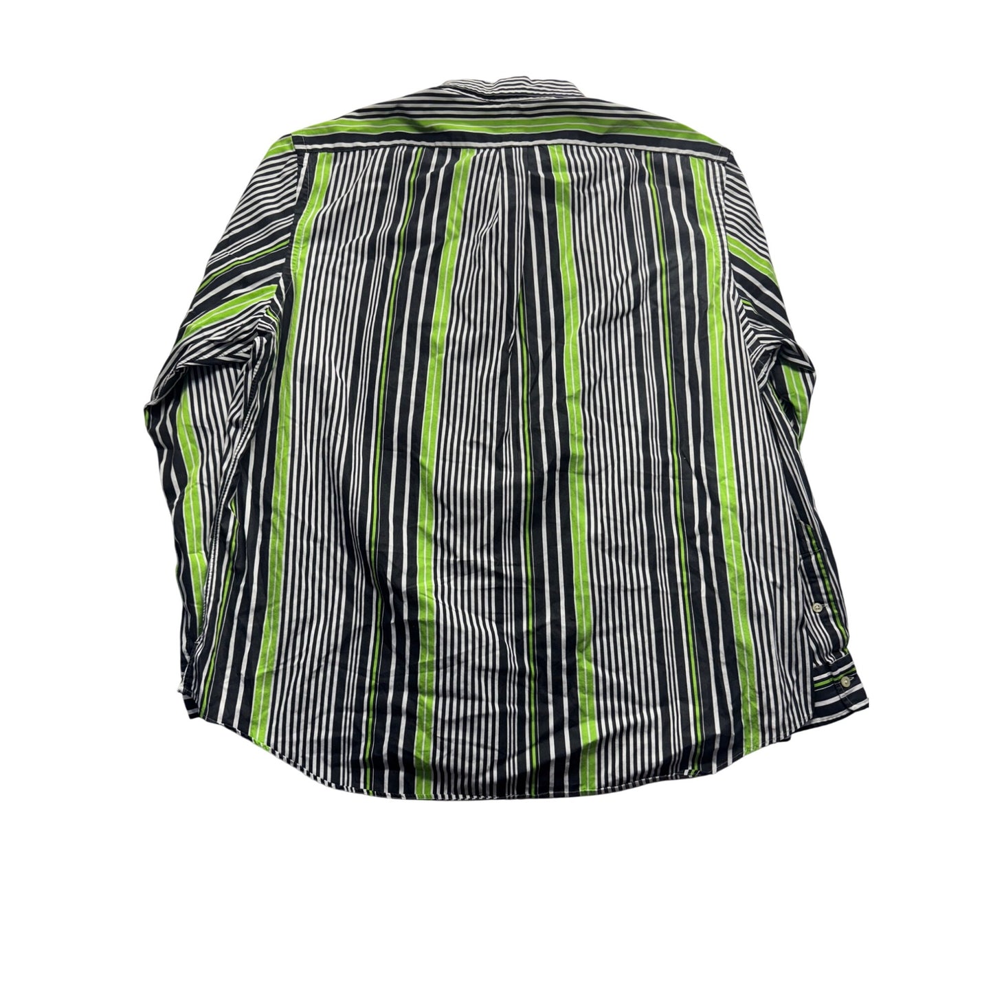 Ralph Lauren Striped Button-Up Shirt Black/Green/White XXL #7885
