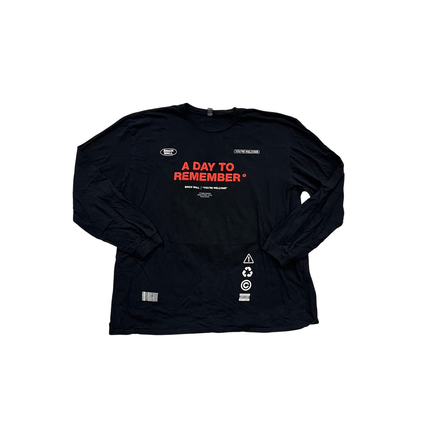 A Day To Remember Long Sleeve Band T-Shirt Black/Red #92A