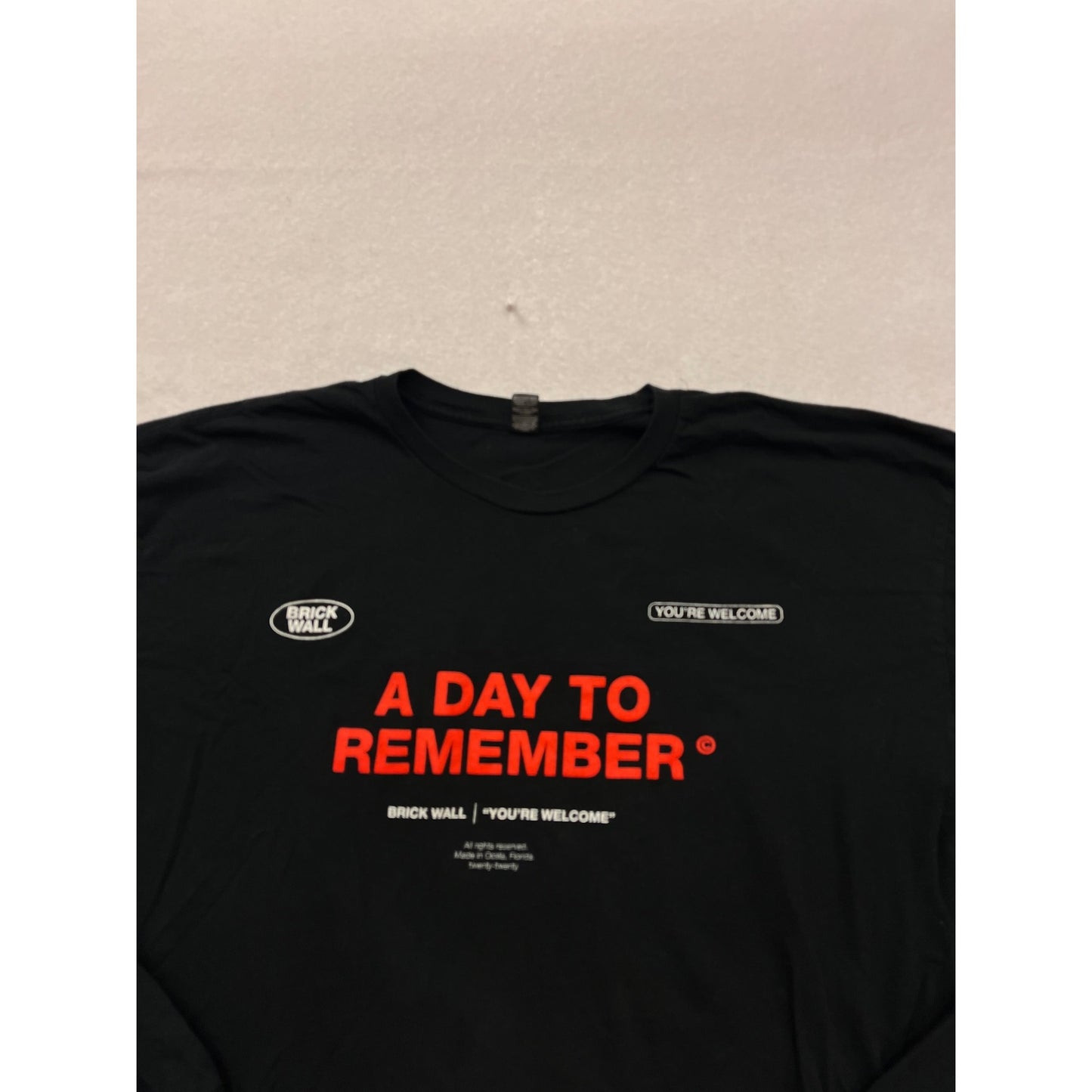 A Day To Remember Long Sleeve Band T-Shirt Black/Red #92A