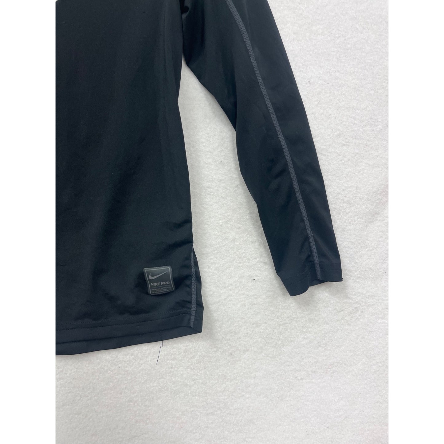Nike Pro Black Long Sleeve Fitted Dri-Fit Shirt XS #8616