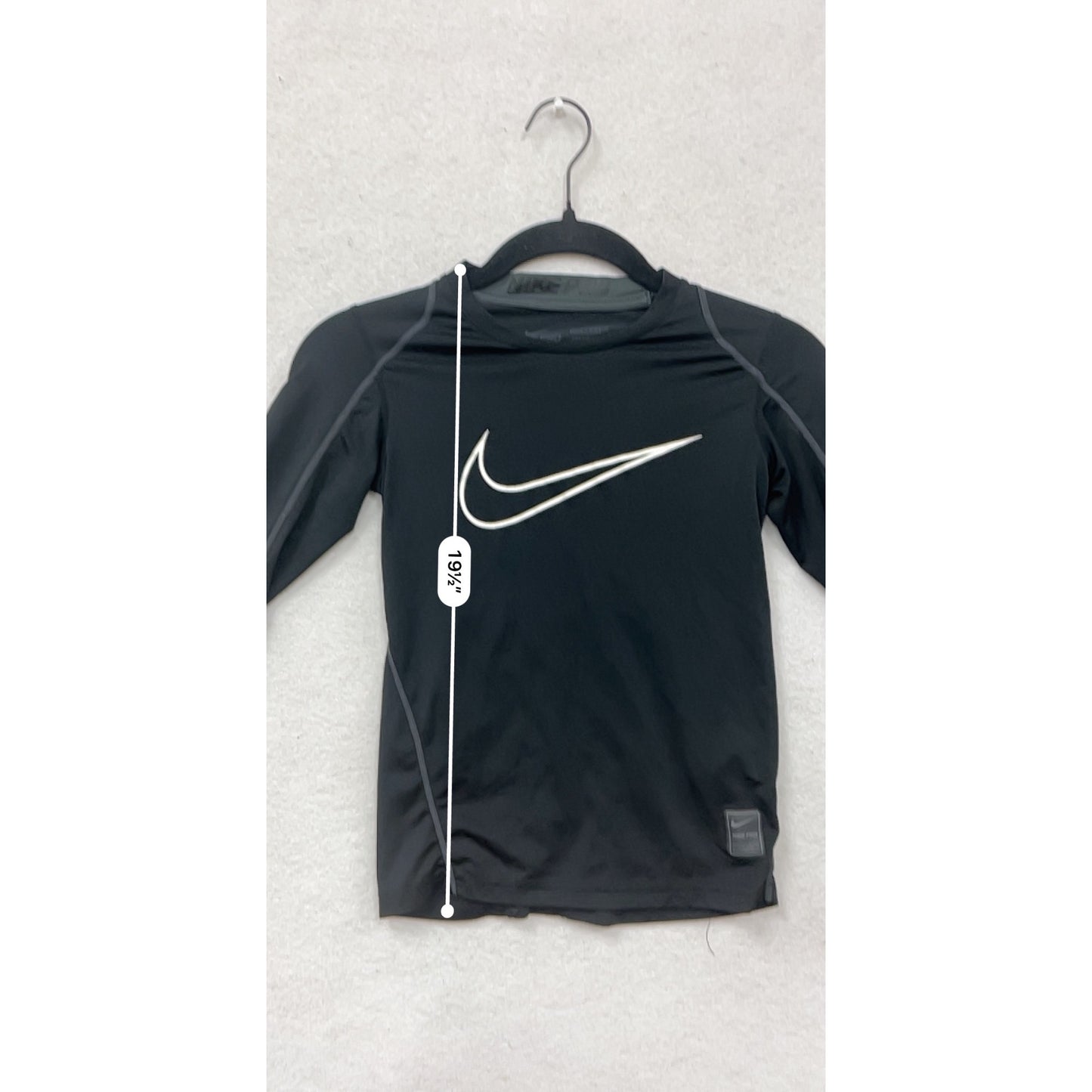 Nike Pro Black Long Sleeve Fitted Dri-Fit Shirt XS #8616