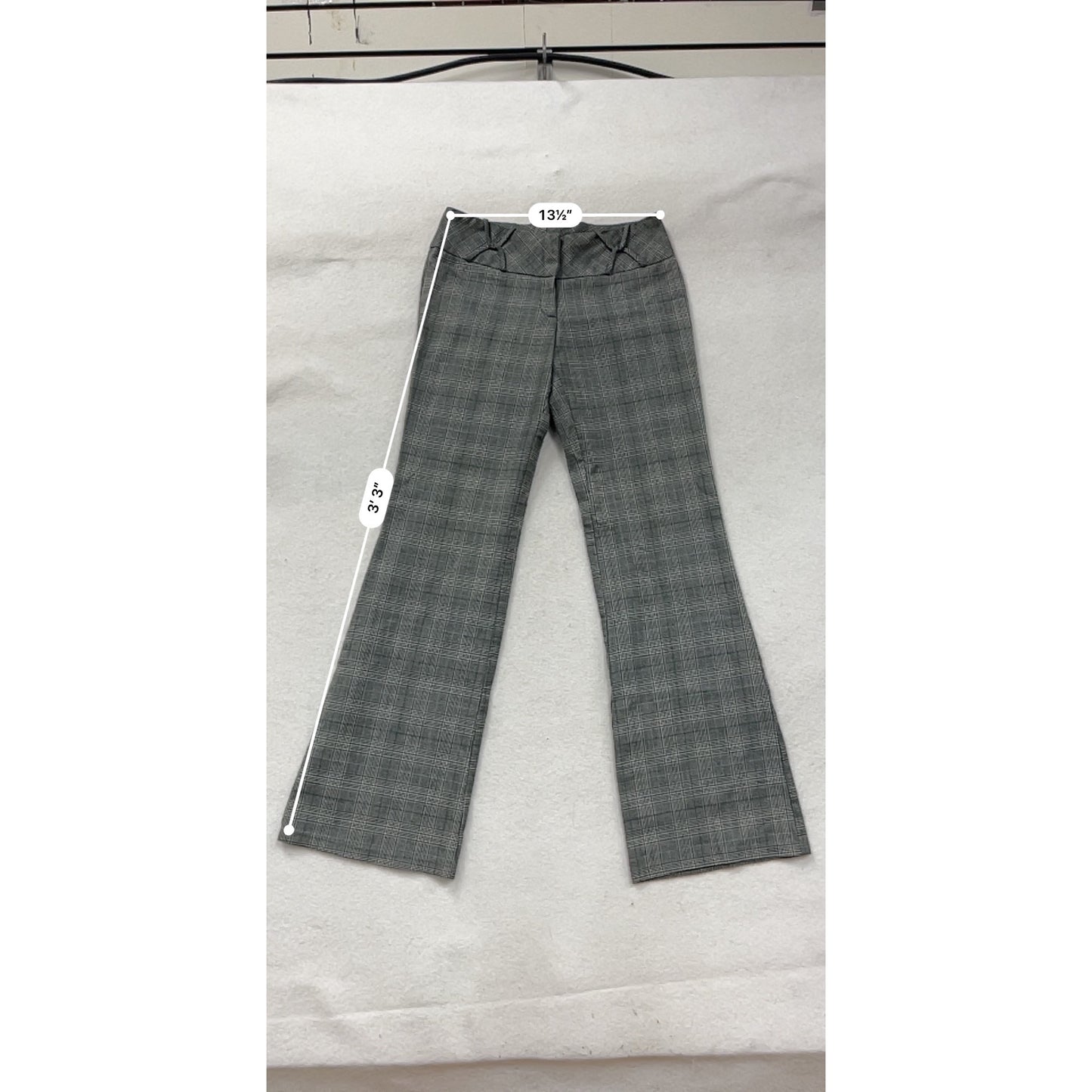 Gray Plaid Dress Pants By Vanity Size 5 #8698