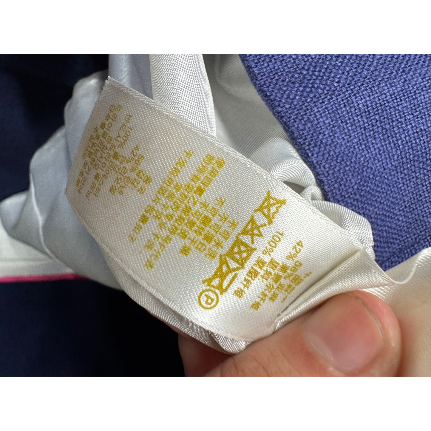 Kate Spade New York Navy Blazer Size 8 Linen Blend Double Button Front 114B