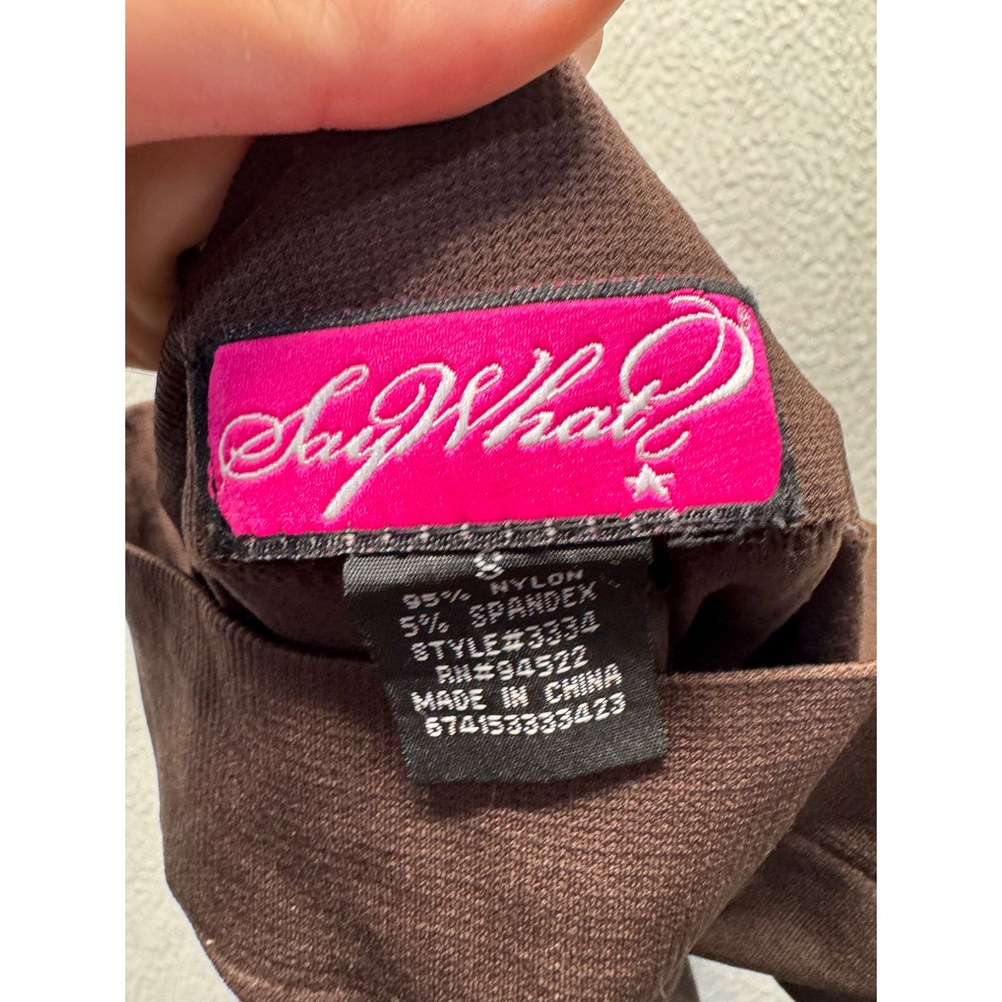 Say What? Brown Stretch Leggings Nylon/Spandex 28.5" Inseam S 308B