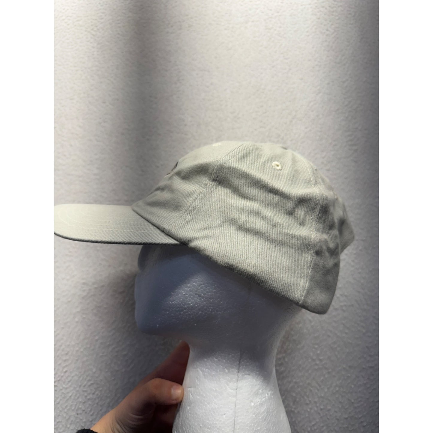 Vintage NFL Rams Beige Adjustable Baseball Cap With Embroidered Logo #9680