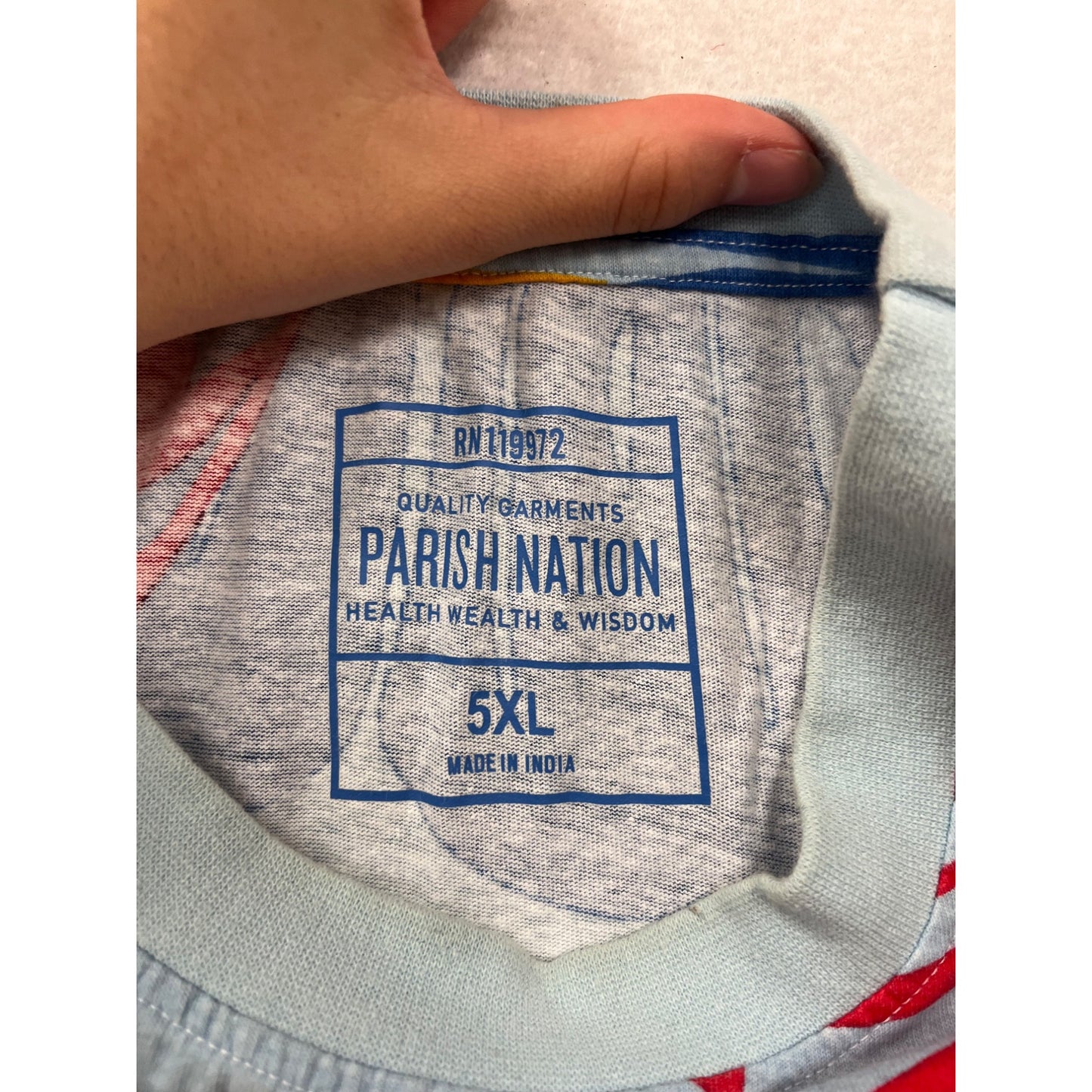 Parish Nation Mens 5X Tropical Print T-Shirt #8804