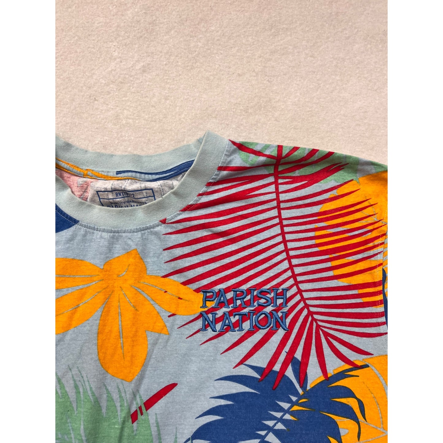 Parish Nation Mens 5X Tropical Print T-Shirt #8804