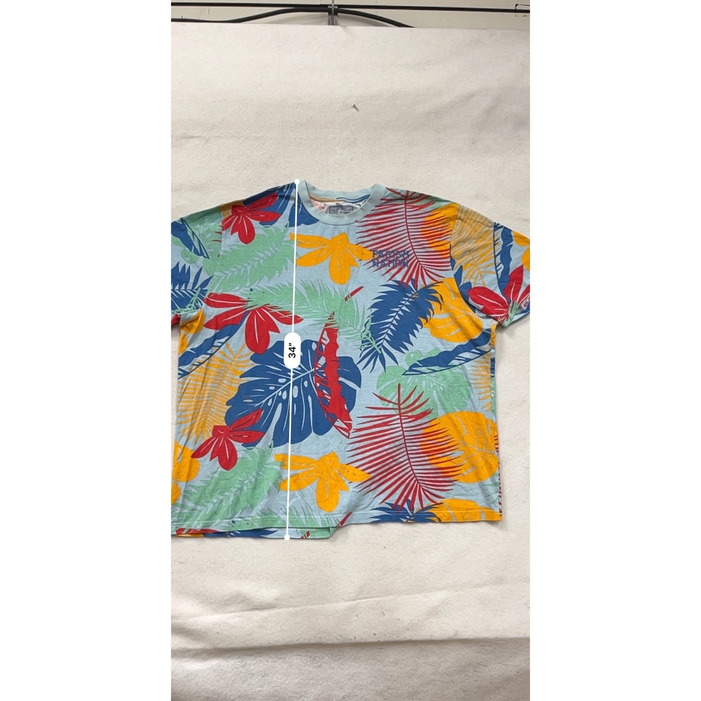 Parish Nation Mens 5X Tropical Print T-Shirt #8804