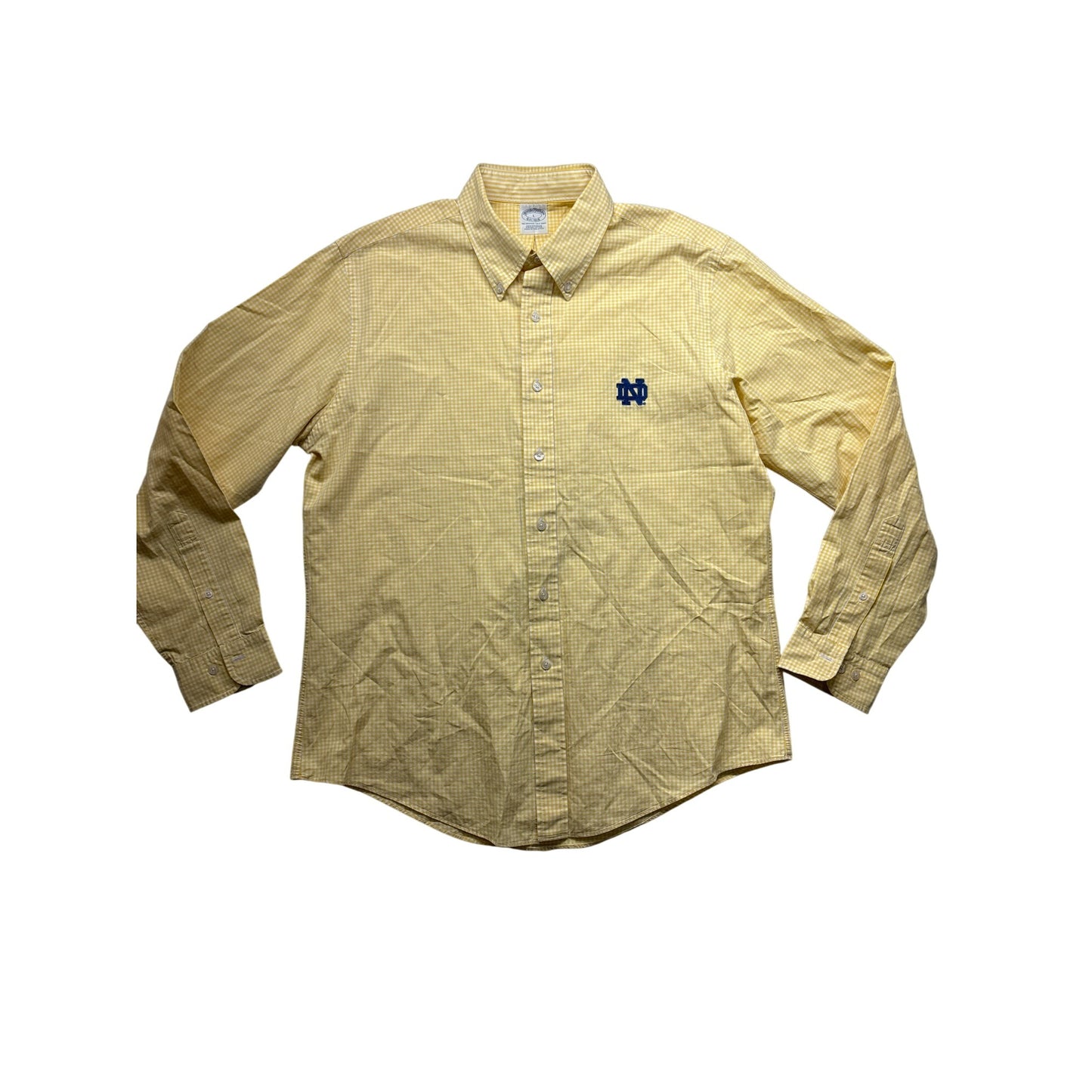 Men’s Notre Dame yellow button up #2937