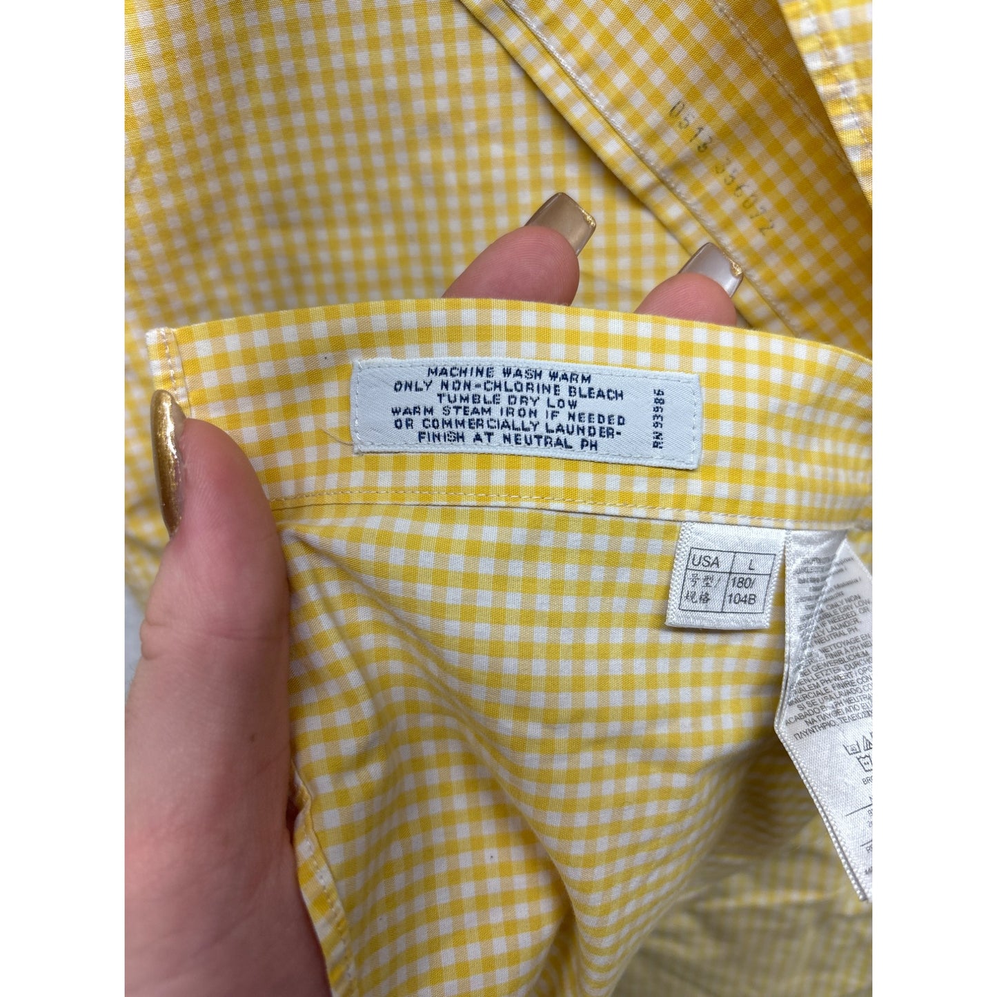 Men’s Notre Dame yellow button up #2937