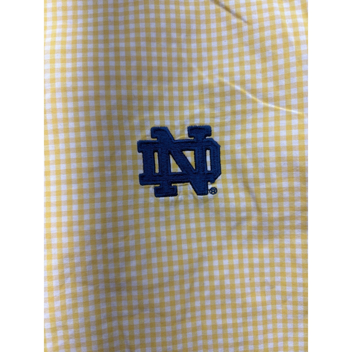 Men’s Notre Dame yellow button up #2937