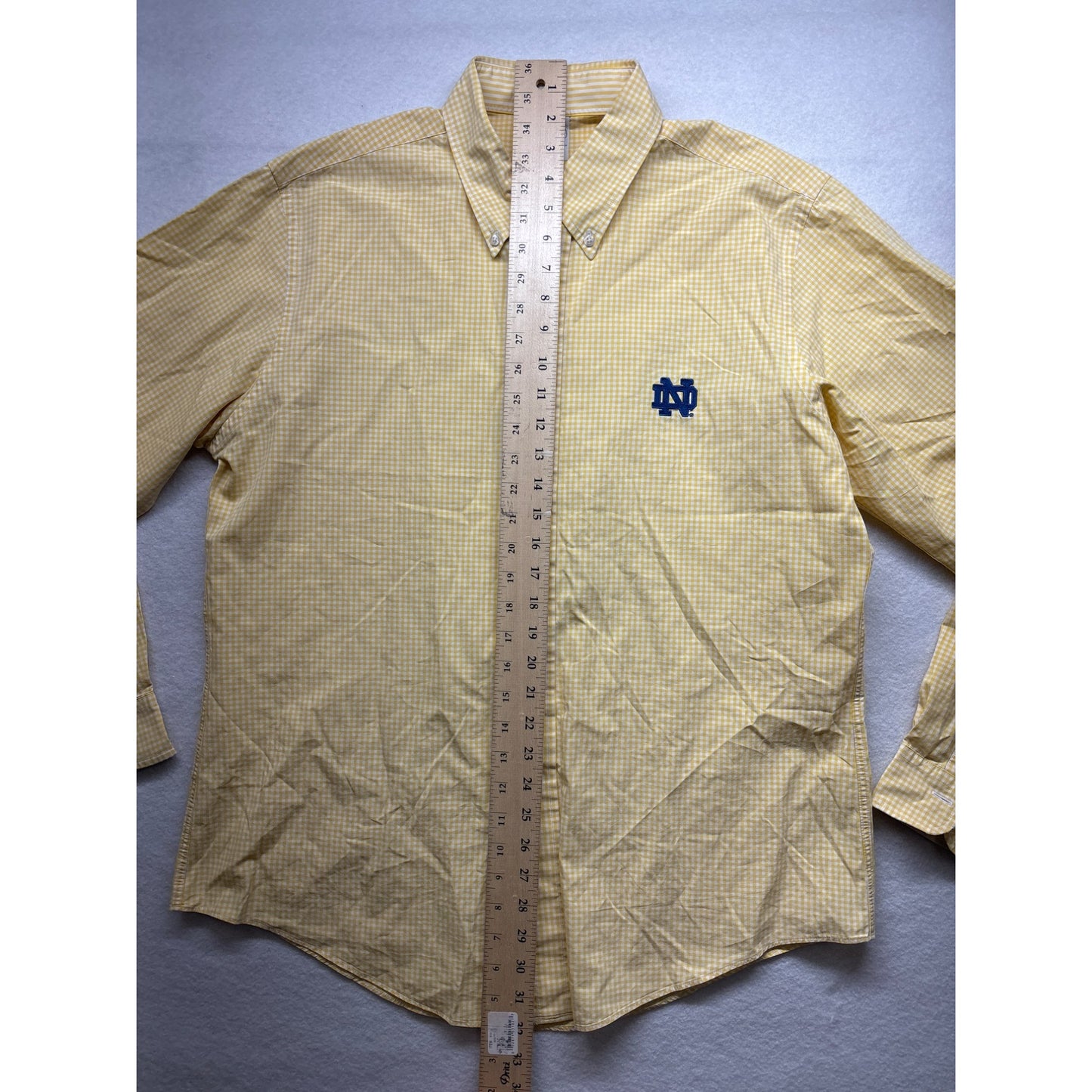 Men’s Notre Dame yellow button up #2937