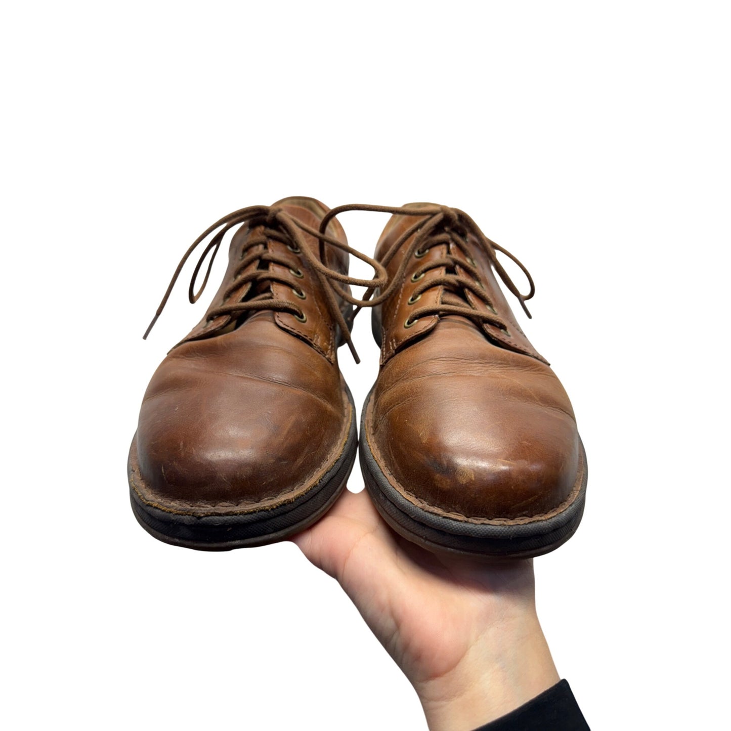 Born Brown Leather Lace-Up Oxford Shoes Comfortable Casual Sole #132B