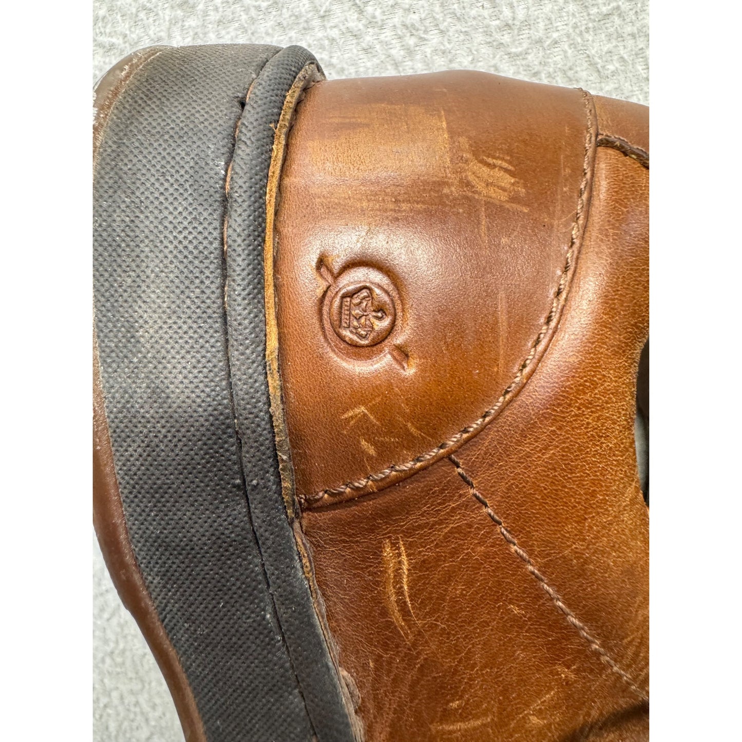 Born Brown Leather Lace-Up Oxford Shoes Comfortable Casual Sole #132B