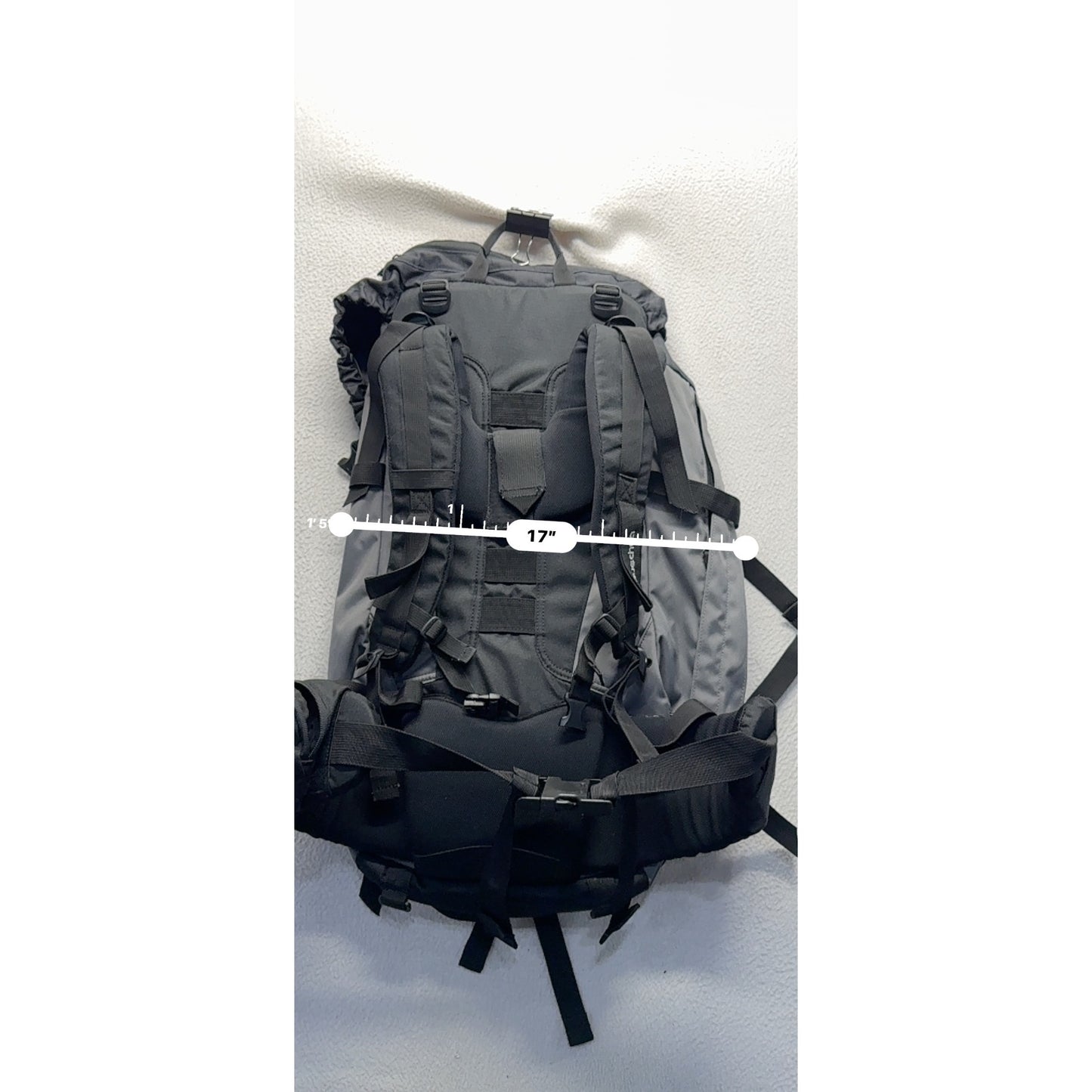 Quechua Forclaz 70L Hiking Backpack Black & Gray Lightweight Adjustable #101B