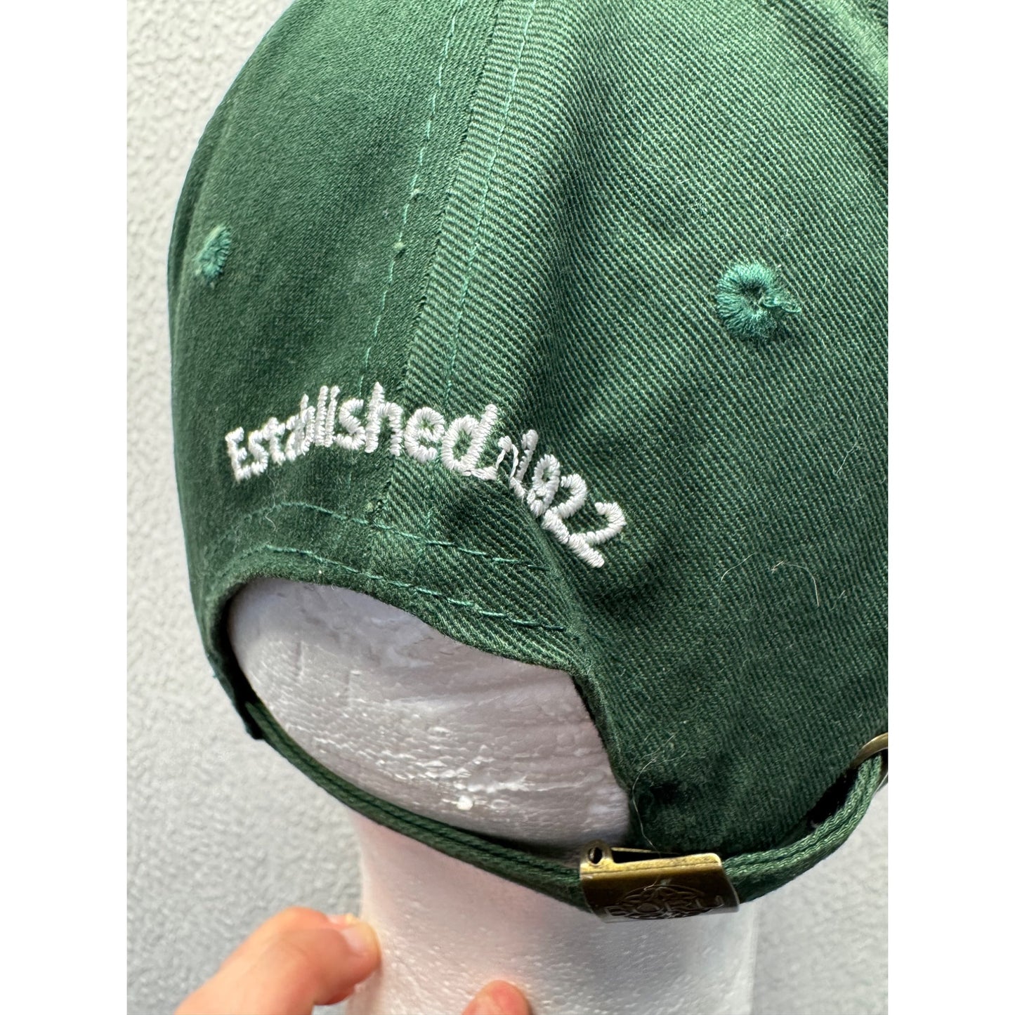 Ireland Embroidered Green Adjustable Baseball Cap With Brass Buckle Strap #9787