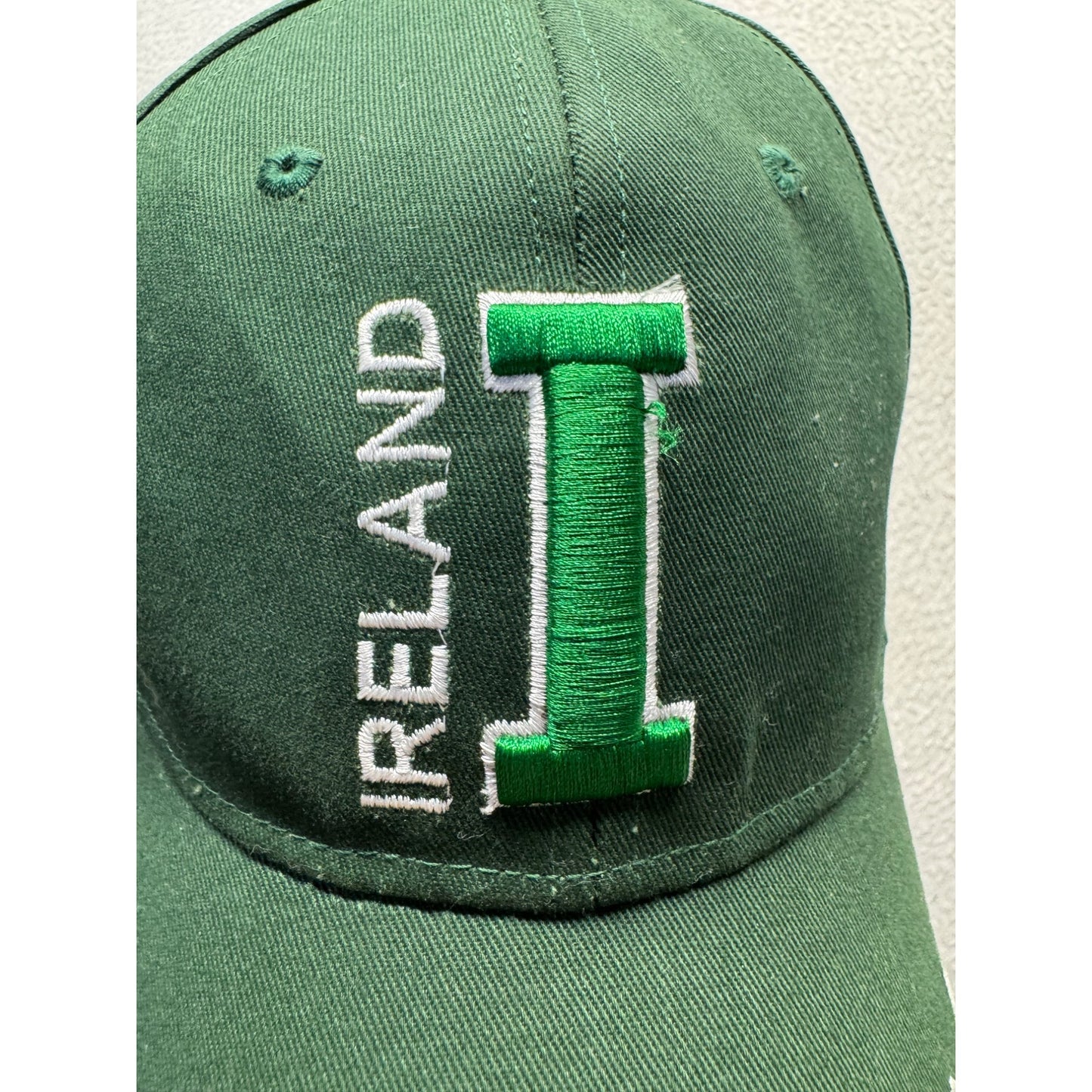 Ireland Embroidered Green Adjustable Baseball Cap With Brass Buckle Strap #9787