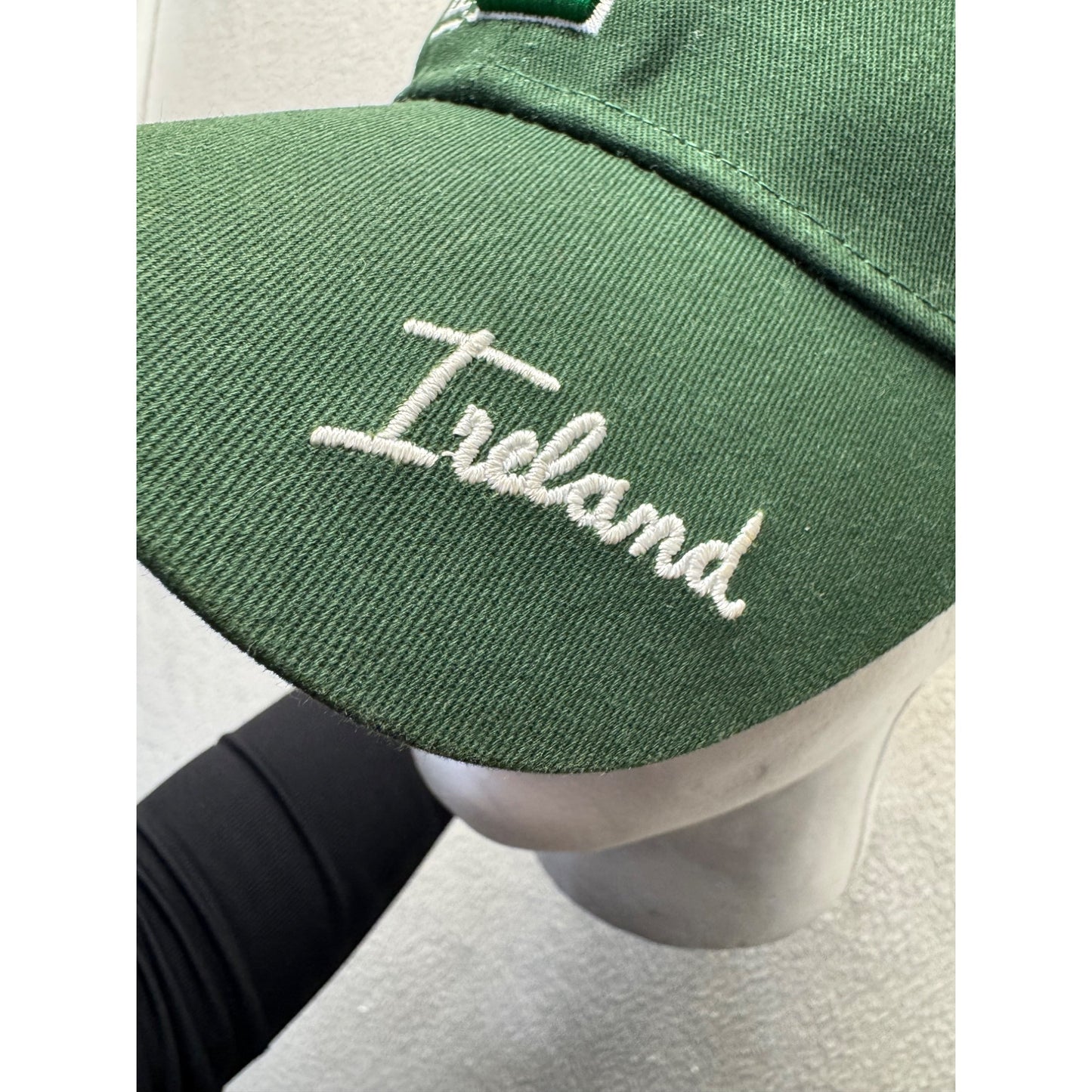 Ireland Embroidered Green Adjustable Baseball Cap With Brass Buckle Strap #9787