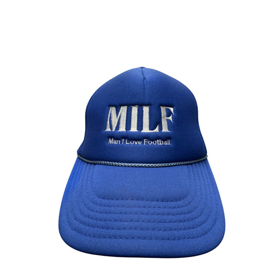 Blue "MILF" Man I Love Football Trucker Hat Adjustable #7893