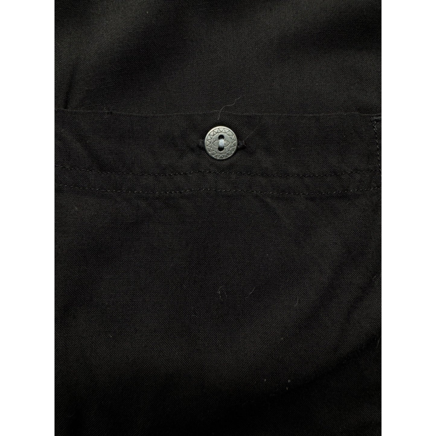 VTG On The Brink Black Button-Up Short Sleeve Shirt XL #9072