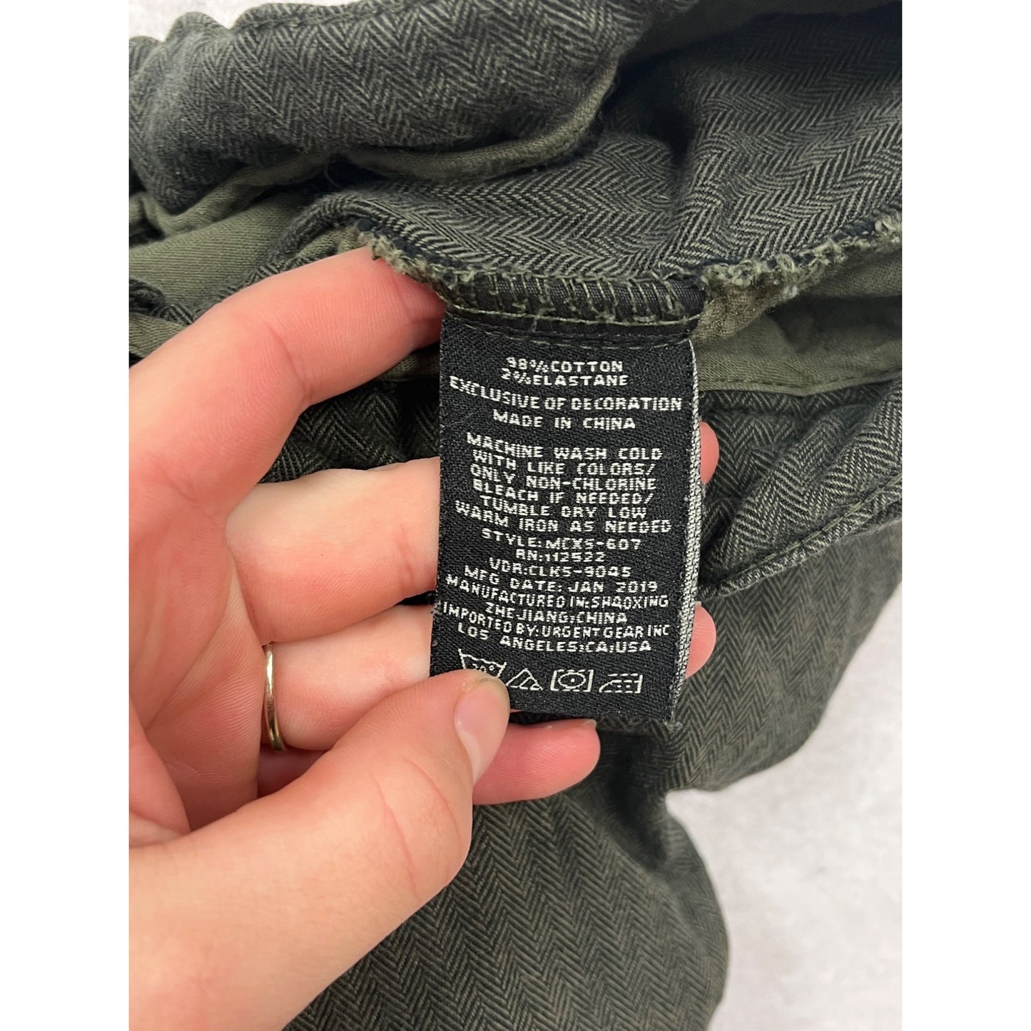 Mens Civil Society Olive Green Drawstring Shorts Size 36 #6769