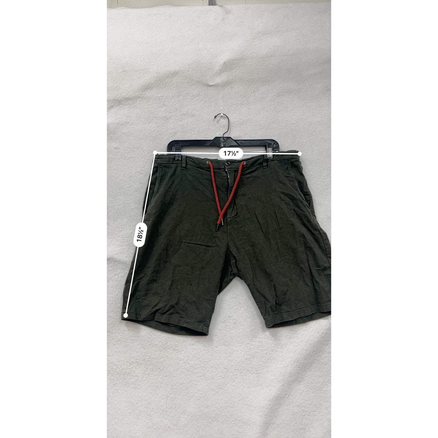 Mens Civil Society Olive Green Drawstring Shorts Size 36 #6769