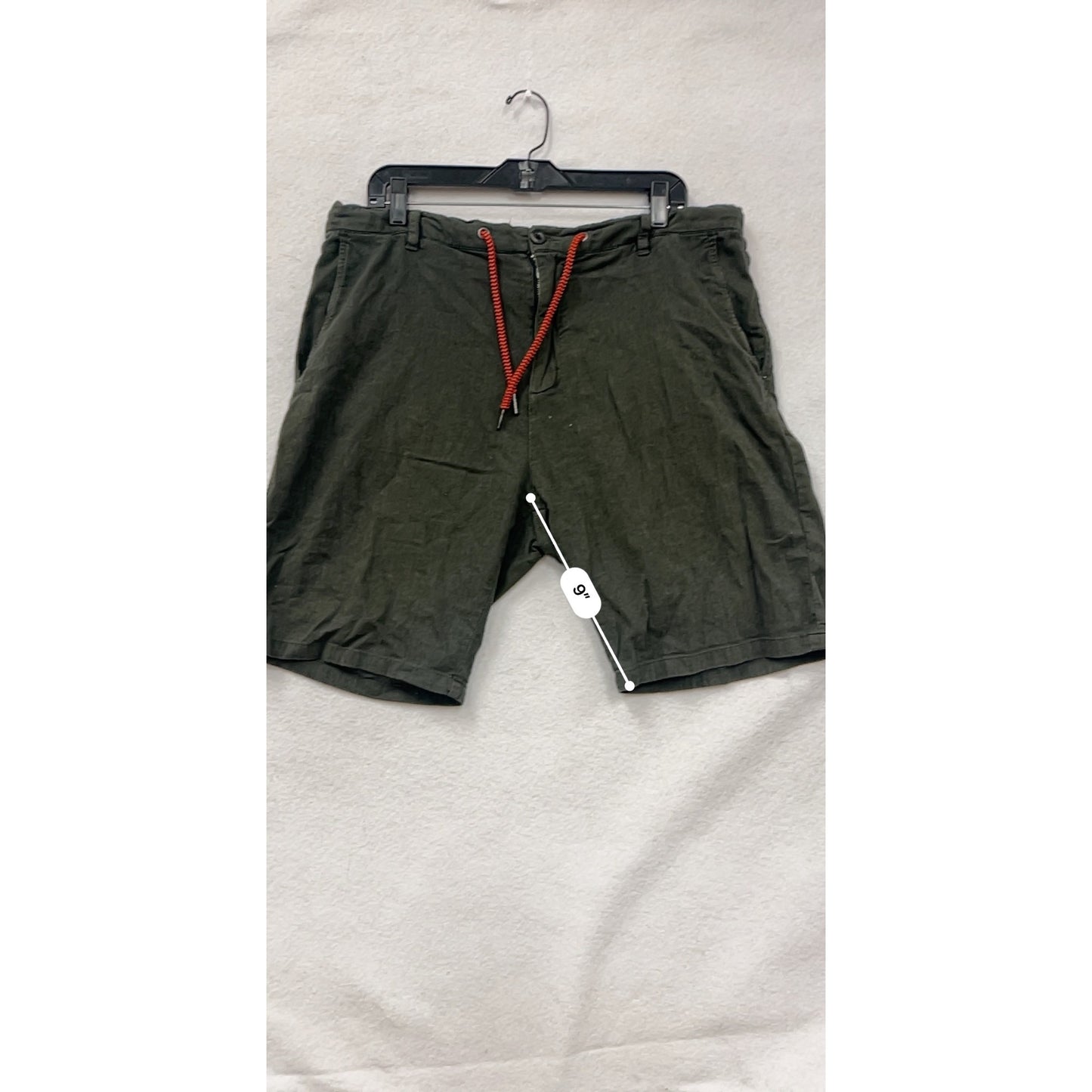 Mens Civil Society Olive Green Drawstring Shorts Size 36 #6769