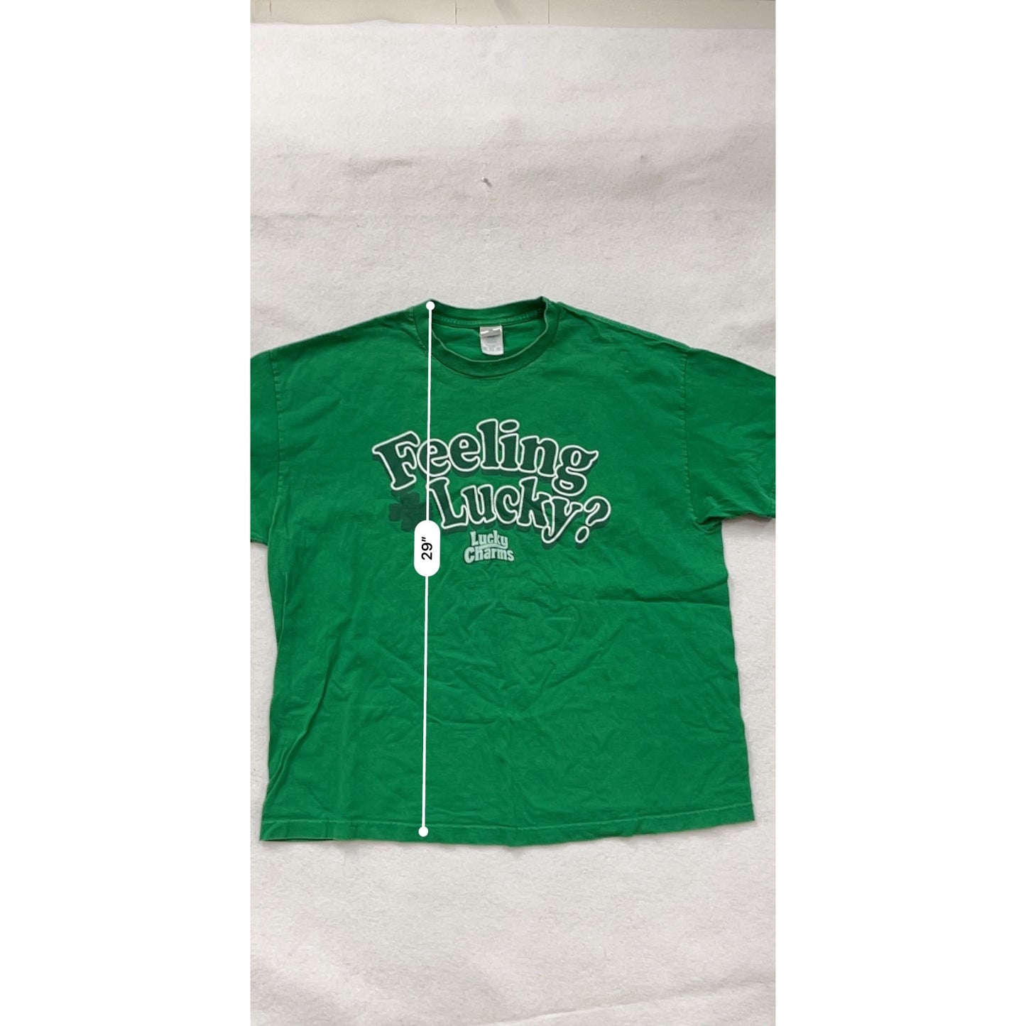 Lucky Charms "Feeling Lucky?" Green T-Shirt Mens 2XL #6586