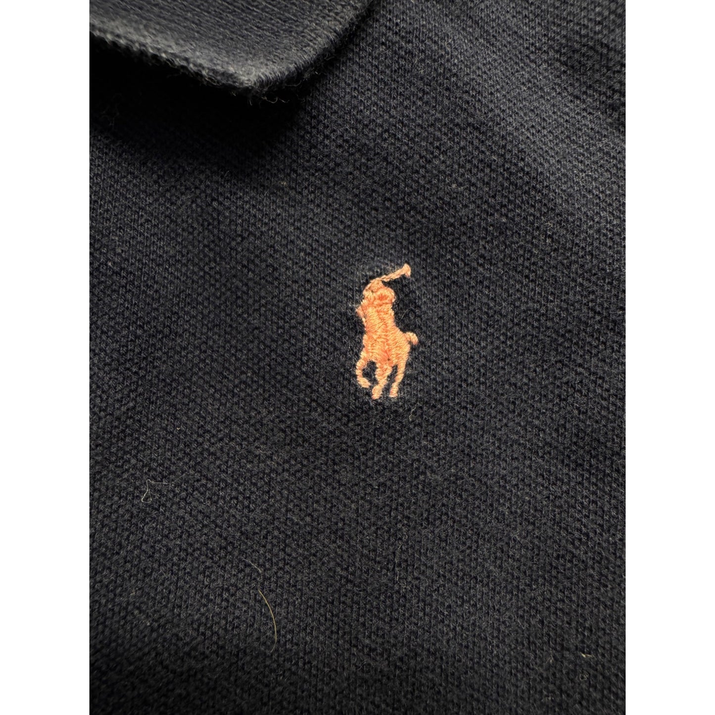 Ralph Lauren Navy Blue Long Sleeve Polo Shirt Kids 2T Cotton Blend  #9107