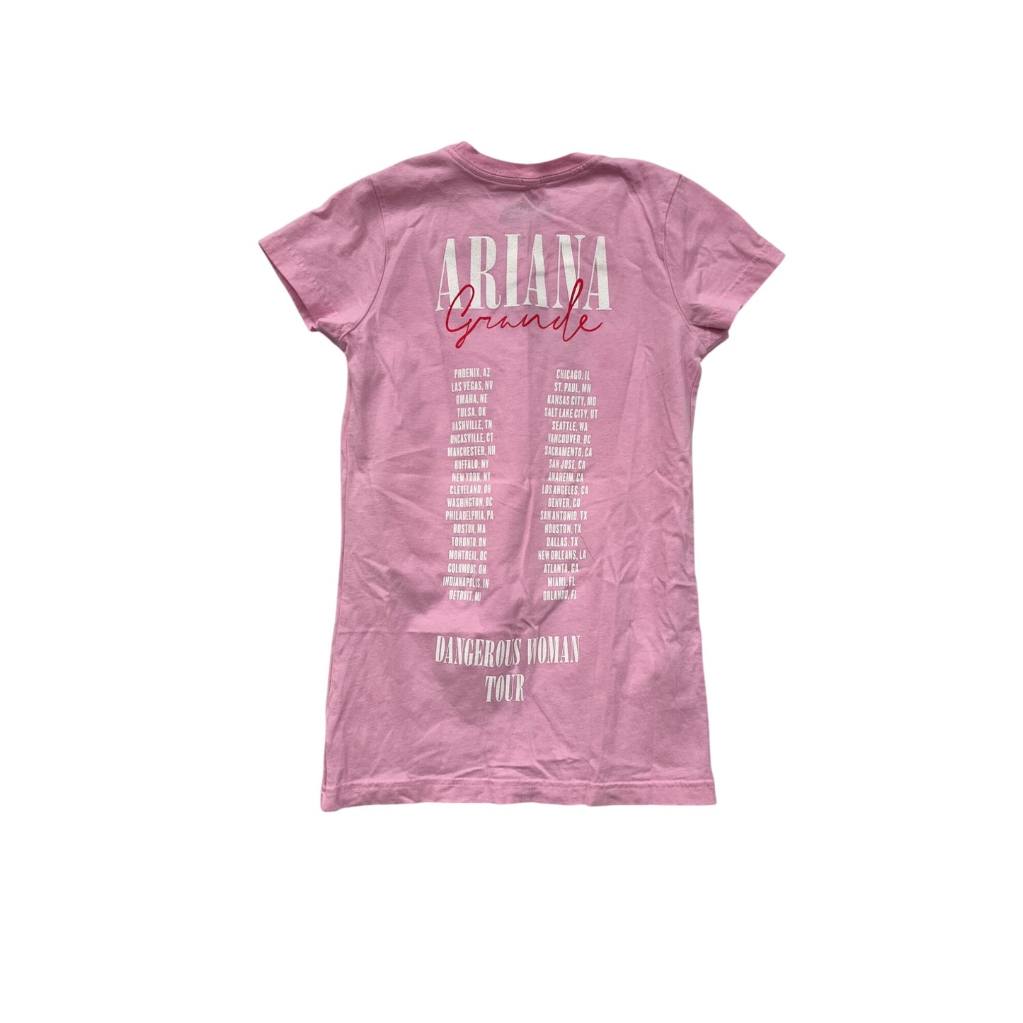 Ariana Grande Dangerous Woman Tour Pink Graphic T-Shirt S #8785