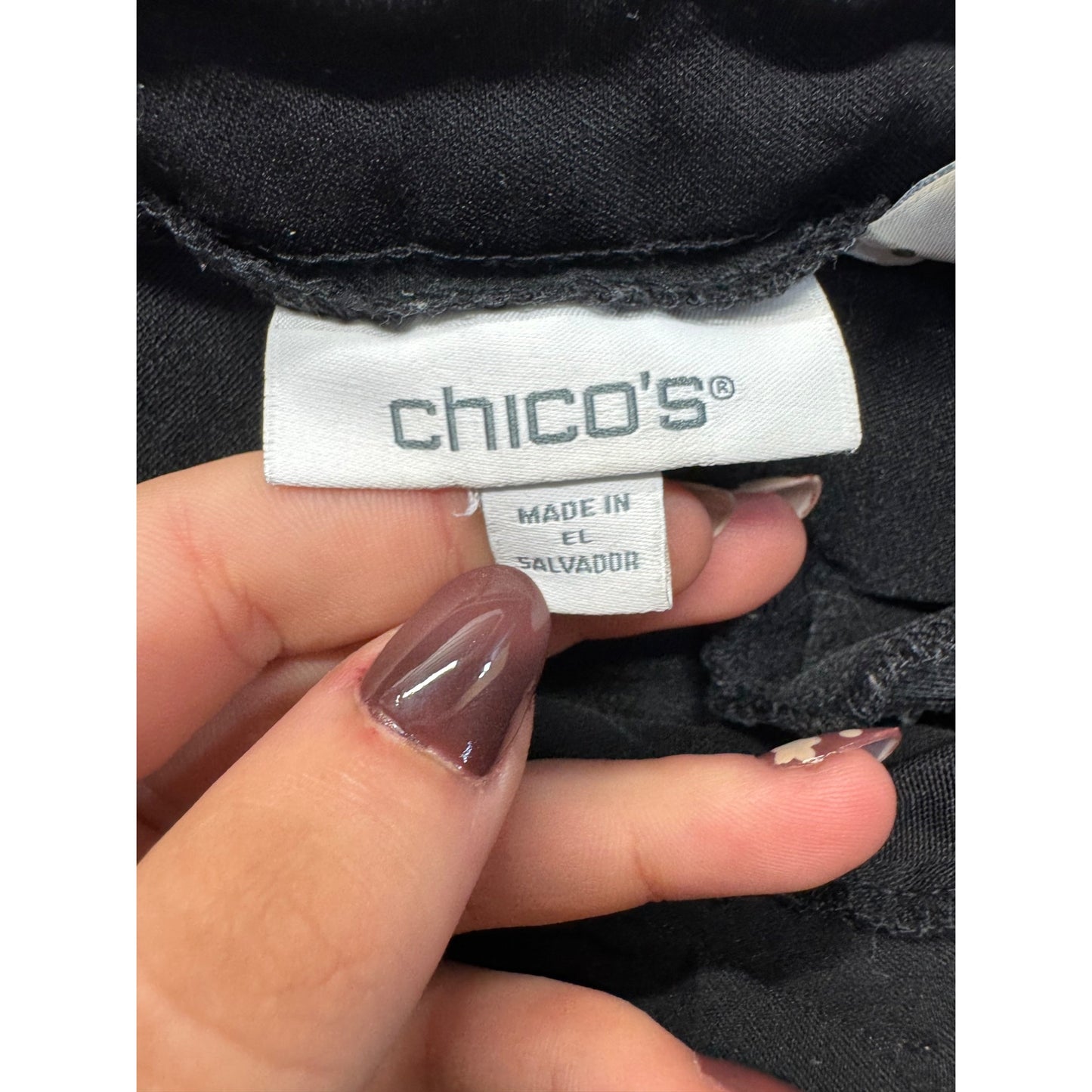 Chicos Black Slim Fit Stretch Pants Size 43 231B