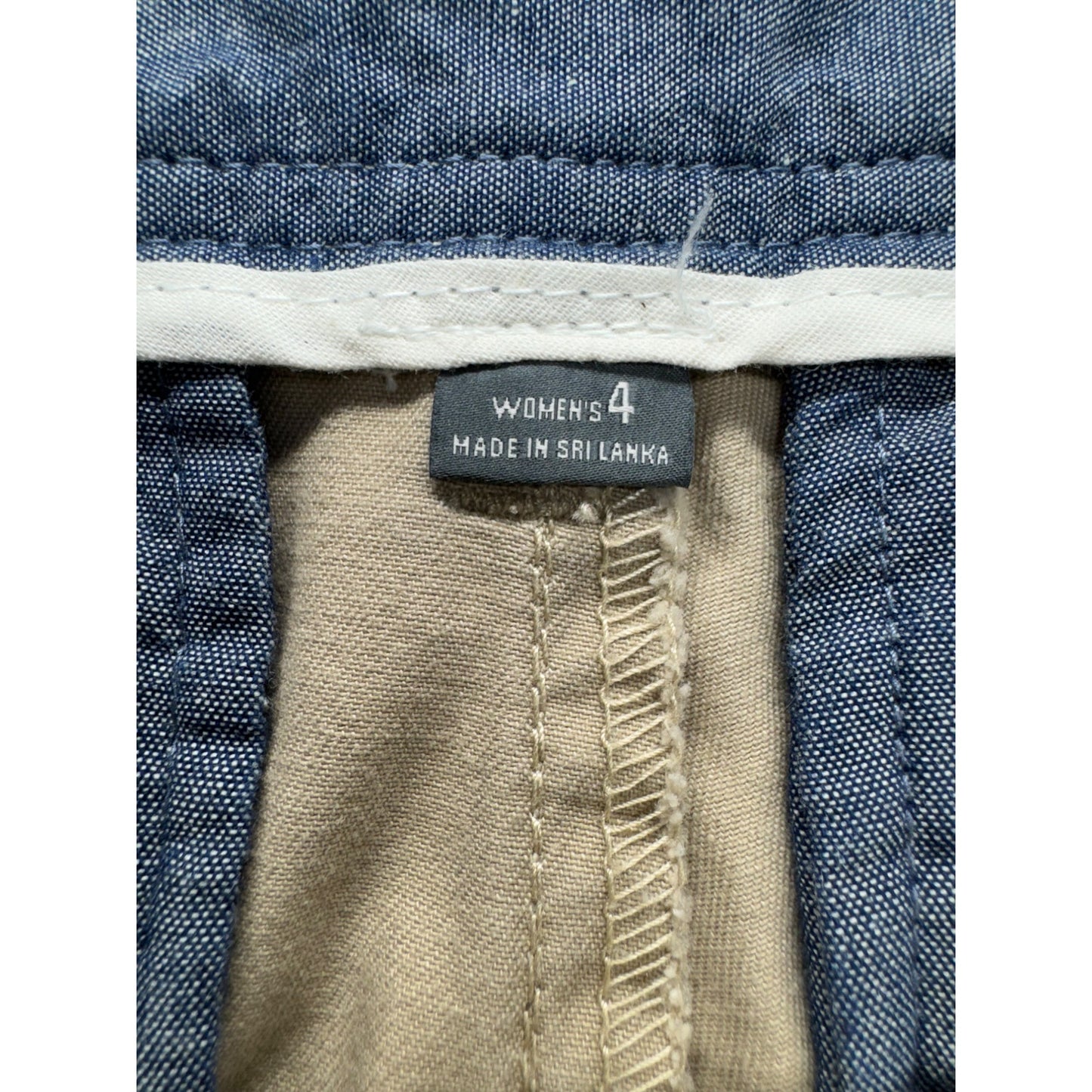 Eddie Bauer Straight Leg Khaki Pants Size 4 Made In Sri Lanka #167B