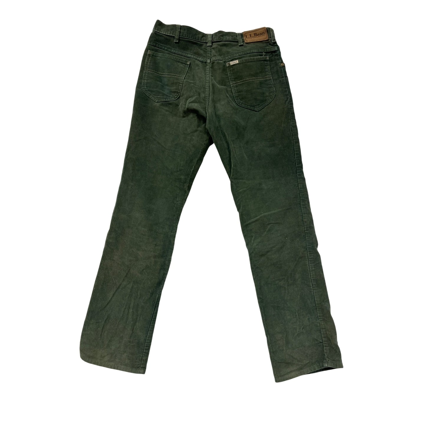 L.L. Bean Green Corduroy Pants #2946